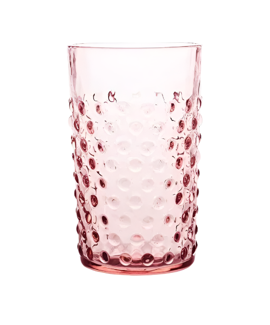 Rosaline Hobnail Glass Set of 6 - Vintage Inspired Drinking Glasses for Cocktails, Wine & Juice - Perfect for Dinner Parties, Weddings & Home Decor
