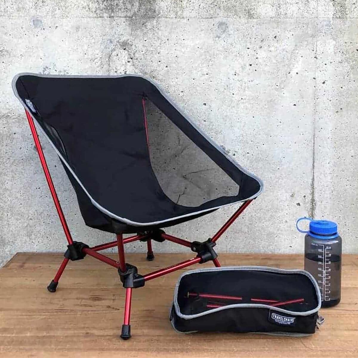 TravelChair 7789L Low Joey Portable Folding Camping Chair - Lightweight, Compact & Durable (Red) - Perfect for Outdoor Adventures, Beach Trips, Picnics & Backpacking