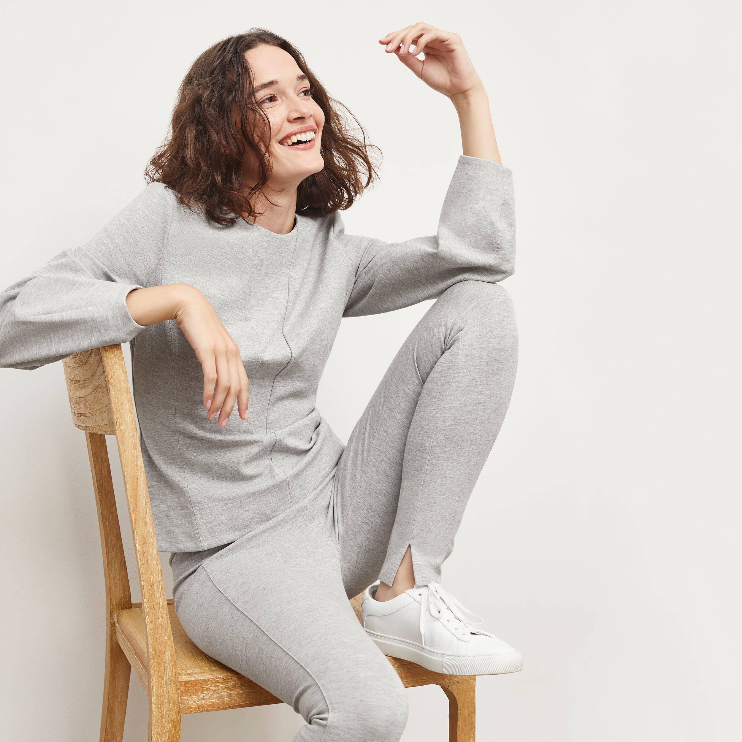Stella Women's Washable Ponte Leggings - Gray Melange | Comfortable & Stylish for Yoga, Workout & Everyday Wear