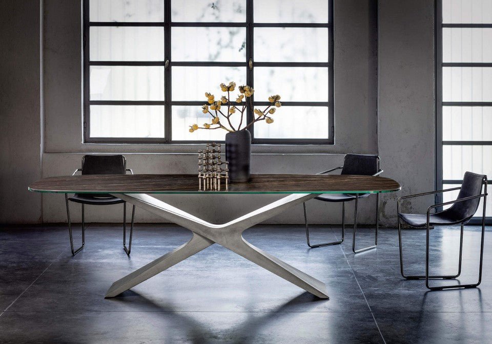 Midj Nexus Dining Table - Modern Wooden Dining Table for 6 - Perfect for Family Dinners & Entertaining Guests in Dining Room