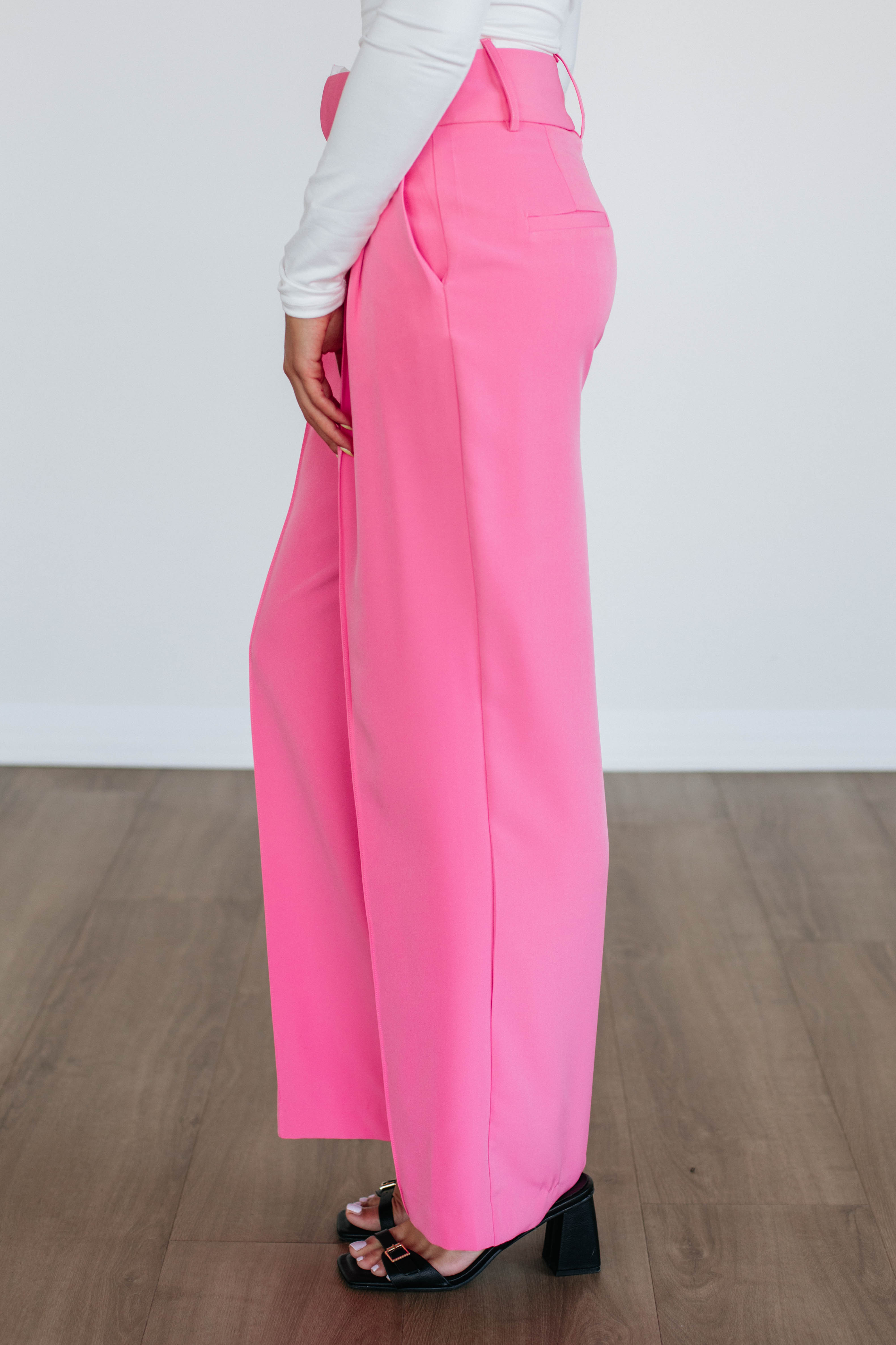 Claudette Women's High-Waisted Trousers - Comfortable Stretch Dress Pants for Office, Business & Casual Wear