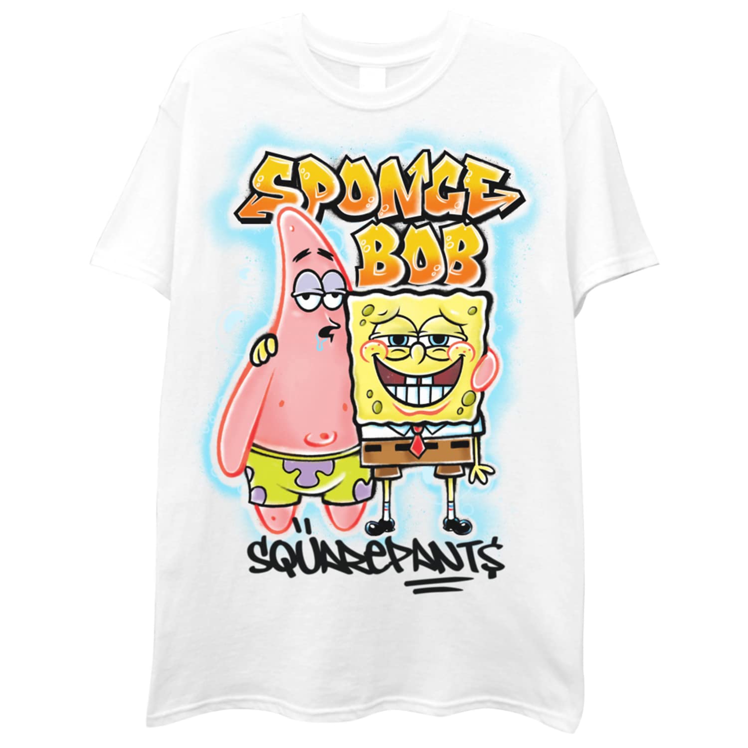 Spongebob Squarepants Men's Graphic T-Shirt - Classic Cartoon Tee with Spongebob, Patrick & Krusty Krab Design | Casual Wear, Cosplay & Gift for Fans