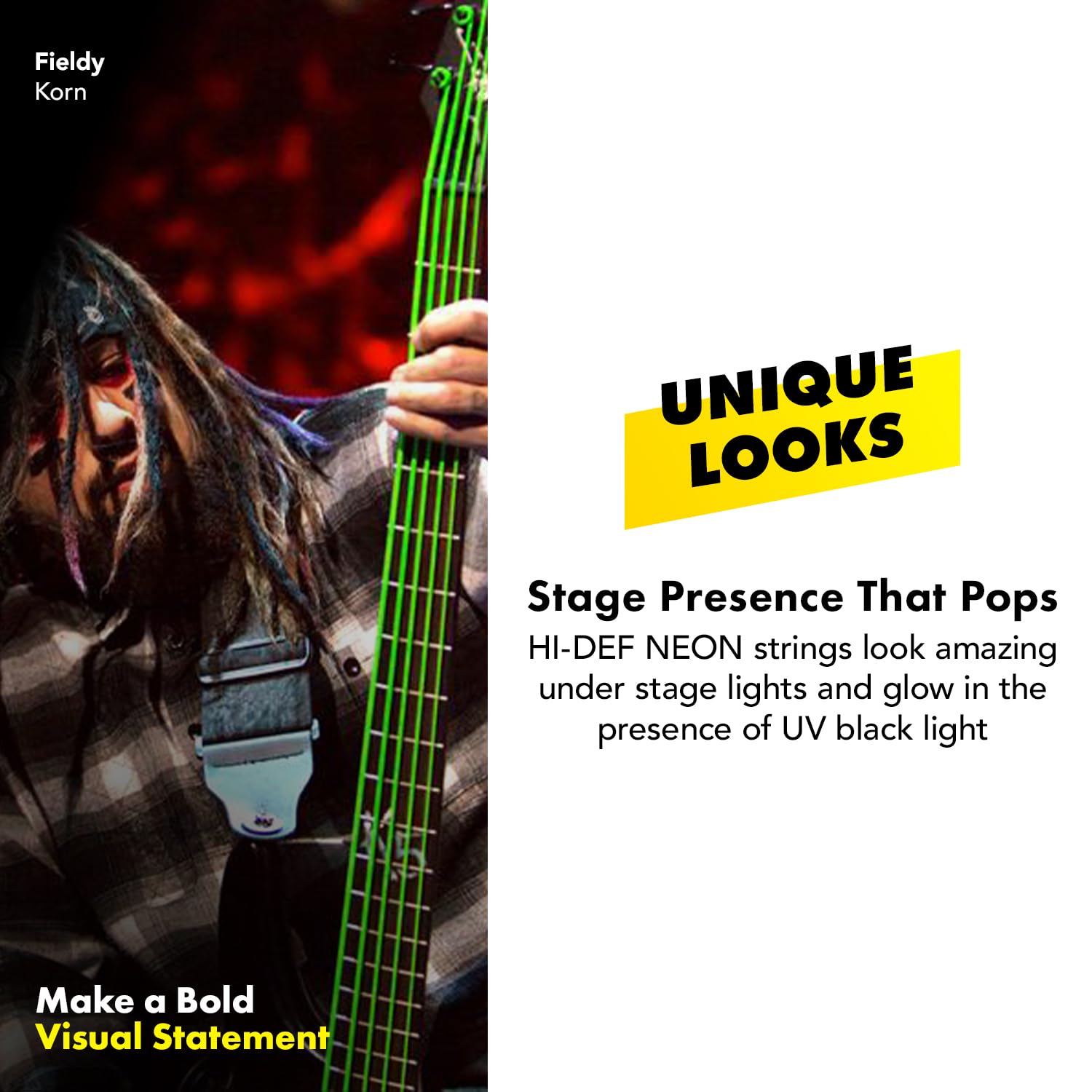 DR Strings HI-DEF NEON Acoustic Guitar Strings (NGB-45) - Bright & Durable for Live Performances & Studio Recording