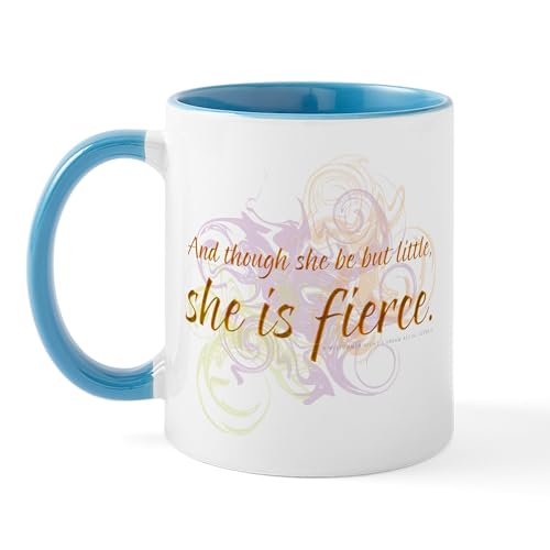 White/Blue Inside - She Is Fierce Swirl Mug