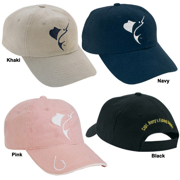 Capt. Harry's Sailfish Logo Hats - Premium Embroidered Fishing Hats for Men & Women - Perfect for Boating, Fishing & Outdoor Adventures
