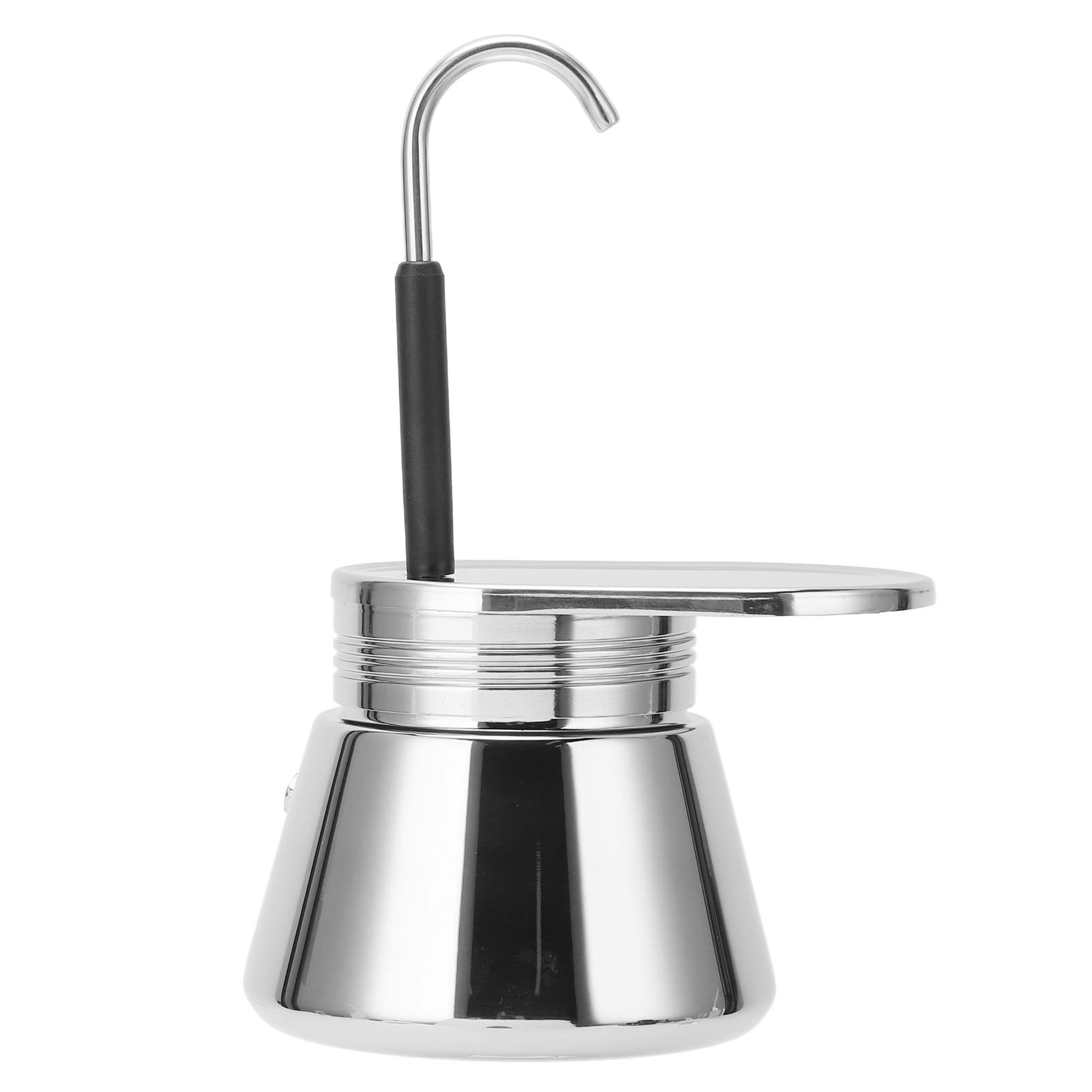 Stainless Steel Moka Pot 200ml - Classic Italian Stovetop Espresso Maker for Home, Office & Travel | Portable Coffee Machine for Rich Espresso & Brewing | Perfect for Camping, Gifts & Small Spaces