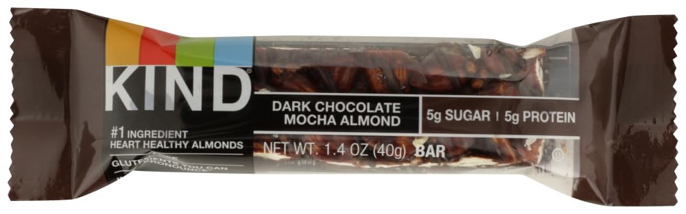 KIND Nuts & Spices Dark Chocolate Mocha Almond Protein Bars - Healthy Snack - 6 Count - Perfect for Workouts, Hiking & On-the-Go Energy