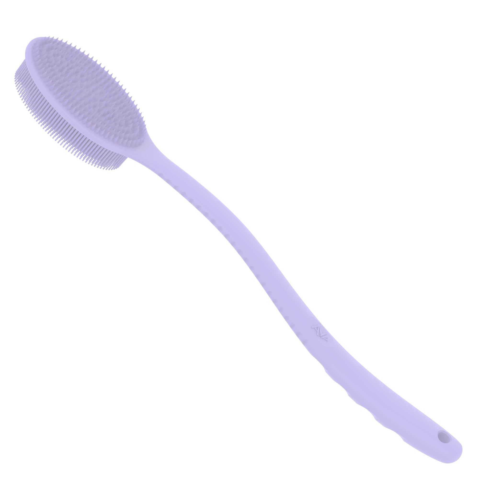 Avilana 19-Inch Silicone Back Scrubber with Handle - Long Shower Brush for Exfoliating & Cleansing - Soft Loofah Scrubber for Men & Women - Perfect for Hard-to-Reach Areas & Spa-Like Experience (Lavender)