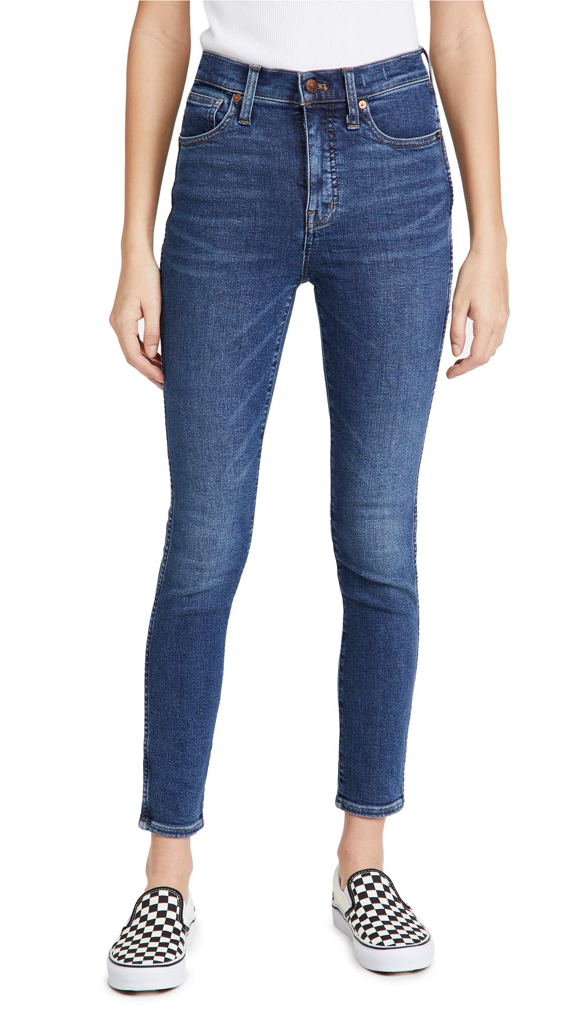 Madewell Women's 10'' High-Rise Skinny Jeans in Wendover Wash - Tencel™ Denim Stretch Jeans for Everyday Comfort | Perfect for Work, Casual Outings & Date Nights