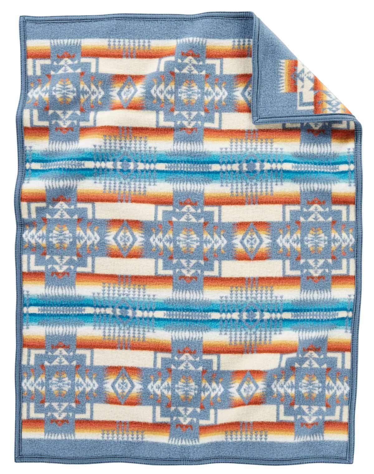 Pendleton Chief Joseph Crib Blanket - Soft Slate Gray Baby Blanket for Nursery, Swaddling & Stroller - Cozy & Durable Wool Blend for Boys & Girls