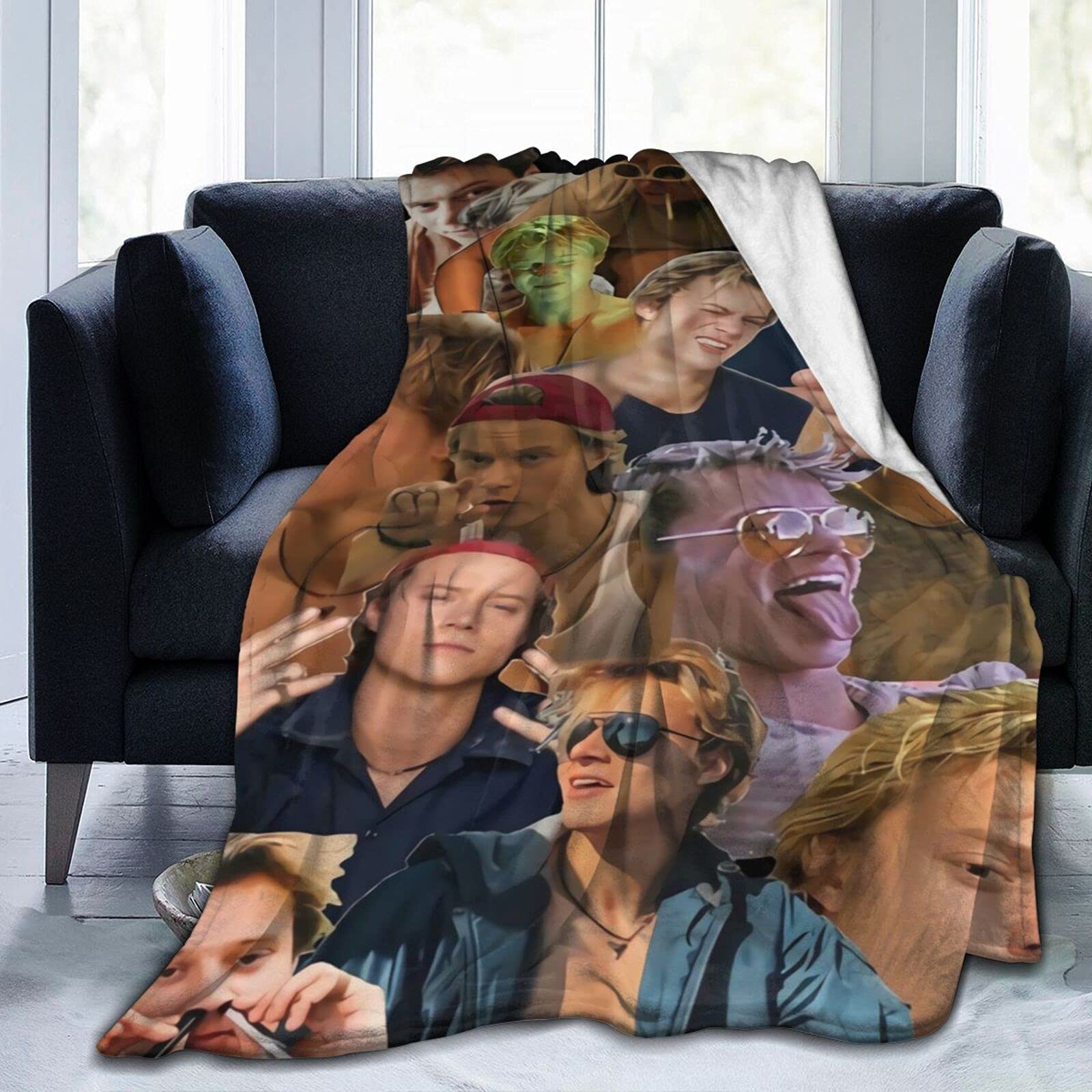 Rudy Pankow as JJ Soft Fleece Blanket - Ultra Comfortable Warm Throw for Sofa, Bed, Office & Car - Perfect for Beach Picnics, Camping & Couch Lounging (60x50 Inches, Black)