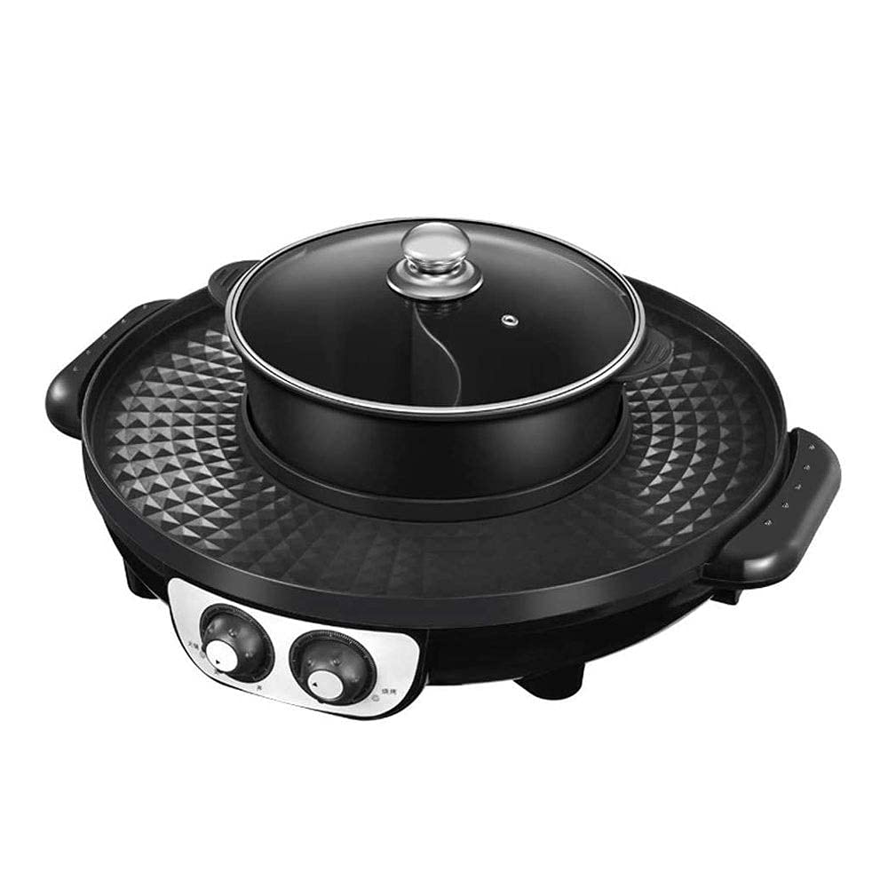 Portable Electric Grill & Hot Pot - Indoor BBQ, Non-Stick Chafing Dish with Large Capacity - Perfect for Family Gatherings, Camping & Outdoor Cooking