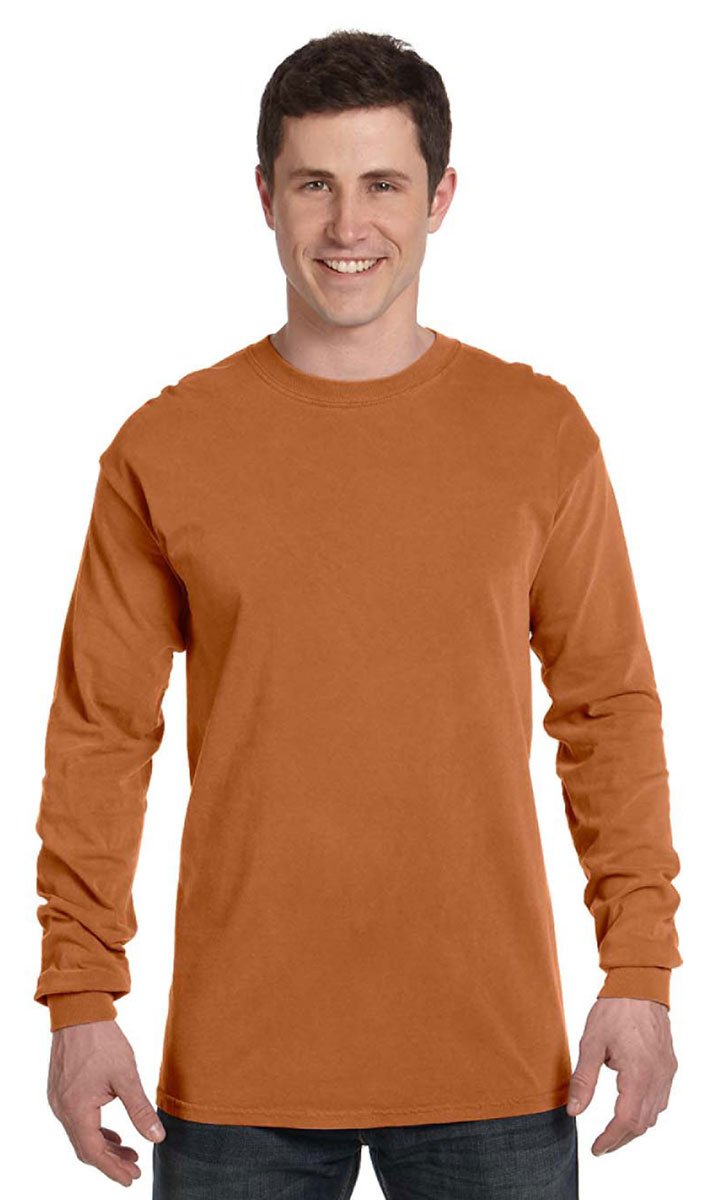 Comfort Colors Men's Long Sleeve T-Shirt | Style 6014 | Soft Cotton Crewneck Tee for Casual Wear, Work & Everyday Comfort