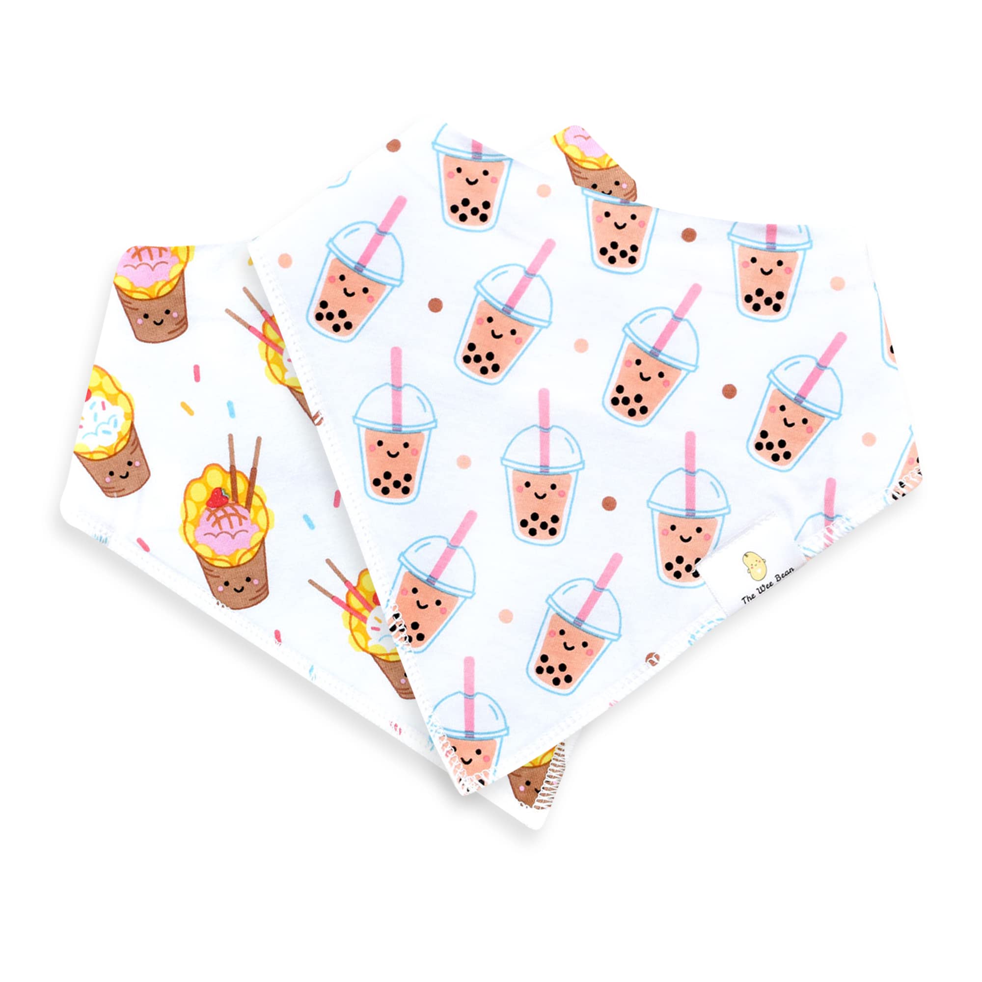Organic Cotton Bandana Bibs 2-Pack for Babies - Soft Unisex Drool Bibs for Boys & Girls - Perfect for Teething, Drooling & Mealtime - Cute & Absorbent Baby Accessories