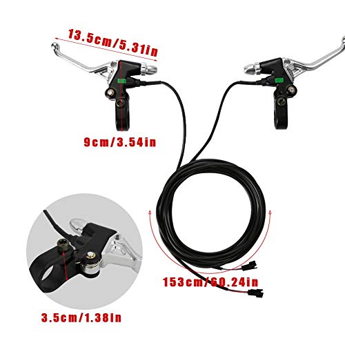 Premium Aluminum Alloy E-Bike Brake Levers - Waterproof Electric Bike Brake Handles & Grip Accessories for Mountain Bikes, Commuting & Off-Road Cycling