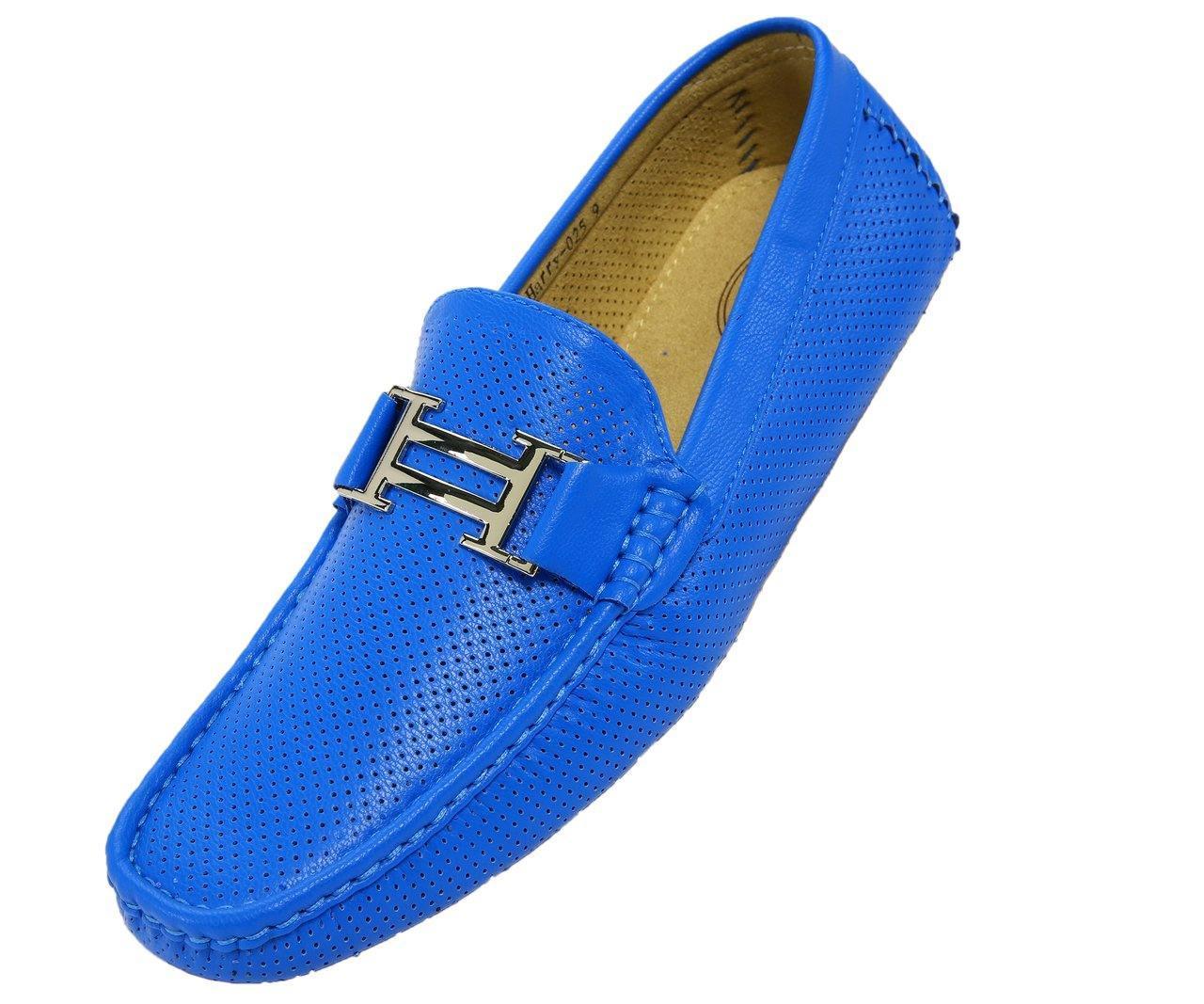 Men's Royal Perforated Smooth Driving Moccasin Loafers - Comfortable Casual Slip-On Shoes for Work, Travel & Everyday Wear