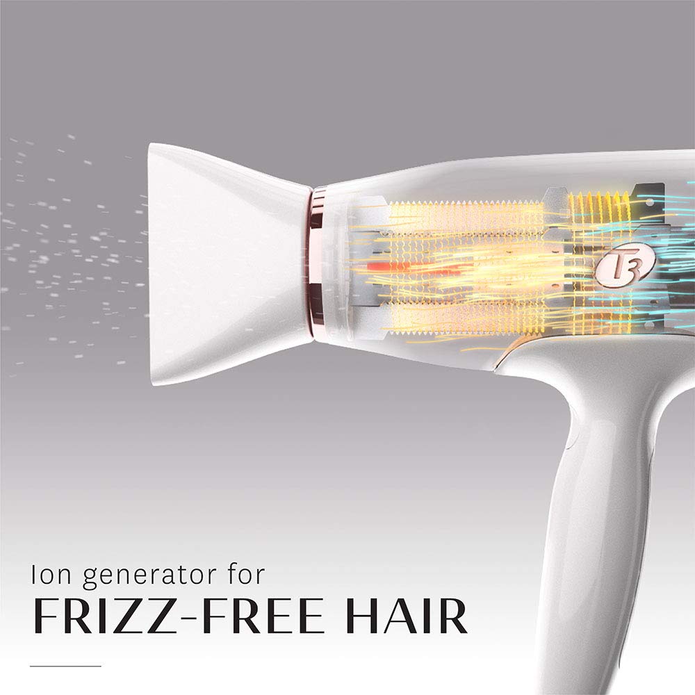 T3 Featherweight 3i Professional Ionic Hair Dryer - Lightweight Fast Drying with Frizz Control & Smoothing Technology - 3 Heat & 2 Speed Settings with Cool Shot Button - Salon Quality Blow Dryer for Home Use - Perfect for Travel, Styling & Daily Hair Care