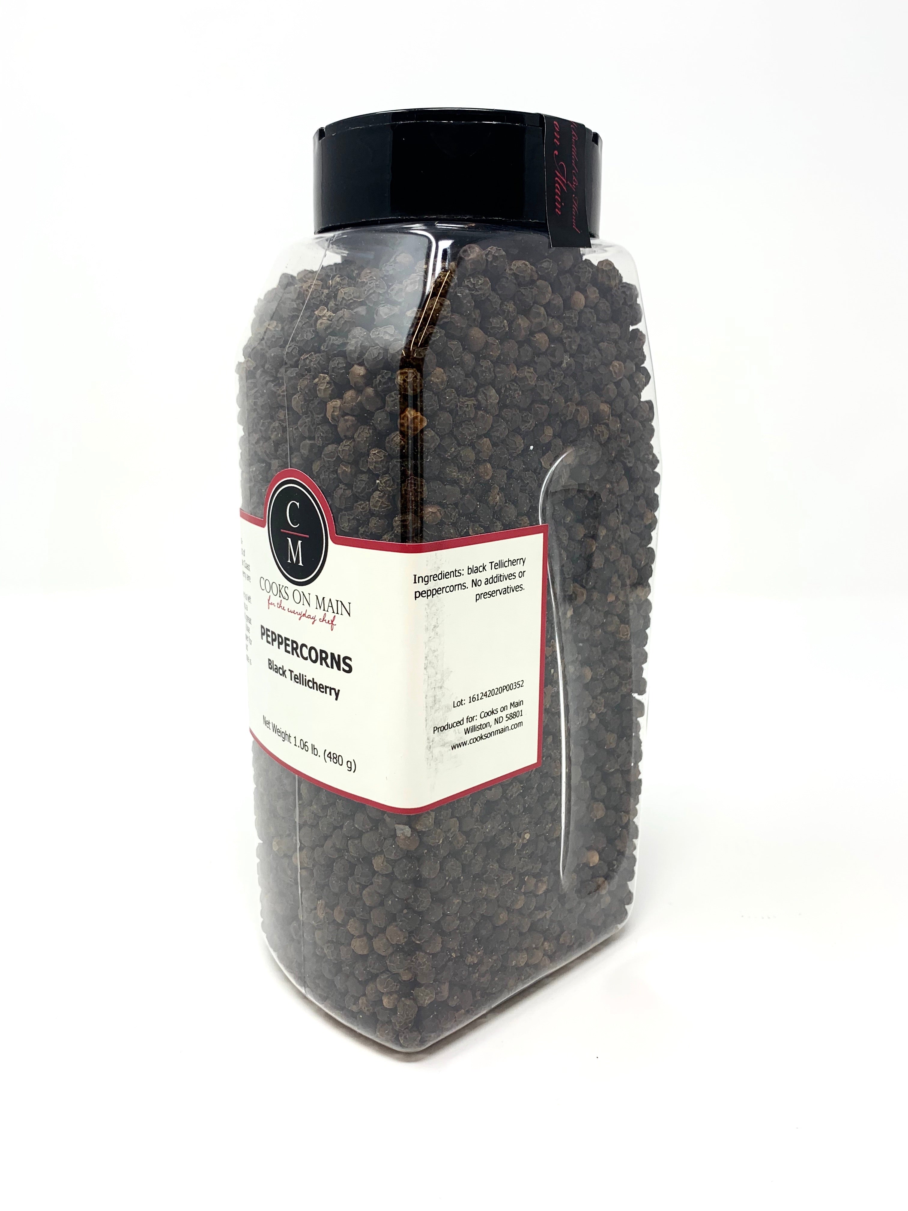 Premium Black Tellicherry Peppercorns - Large Size Whole Peppercorns for Gourmet Cooking, Grilling & Spice Blends | Ideal for Steak, Pasta & Homemade Seasonings