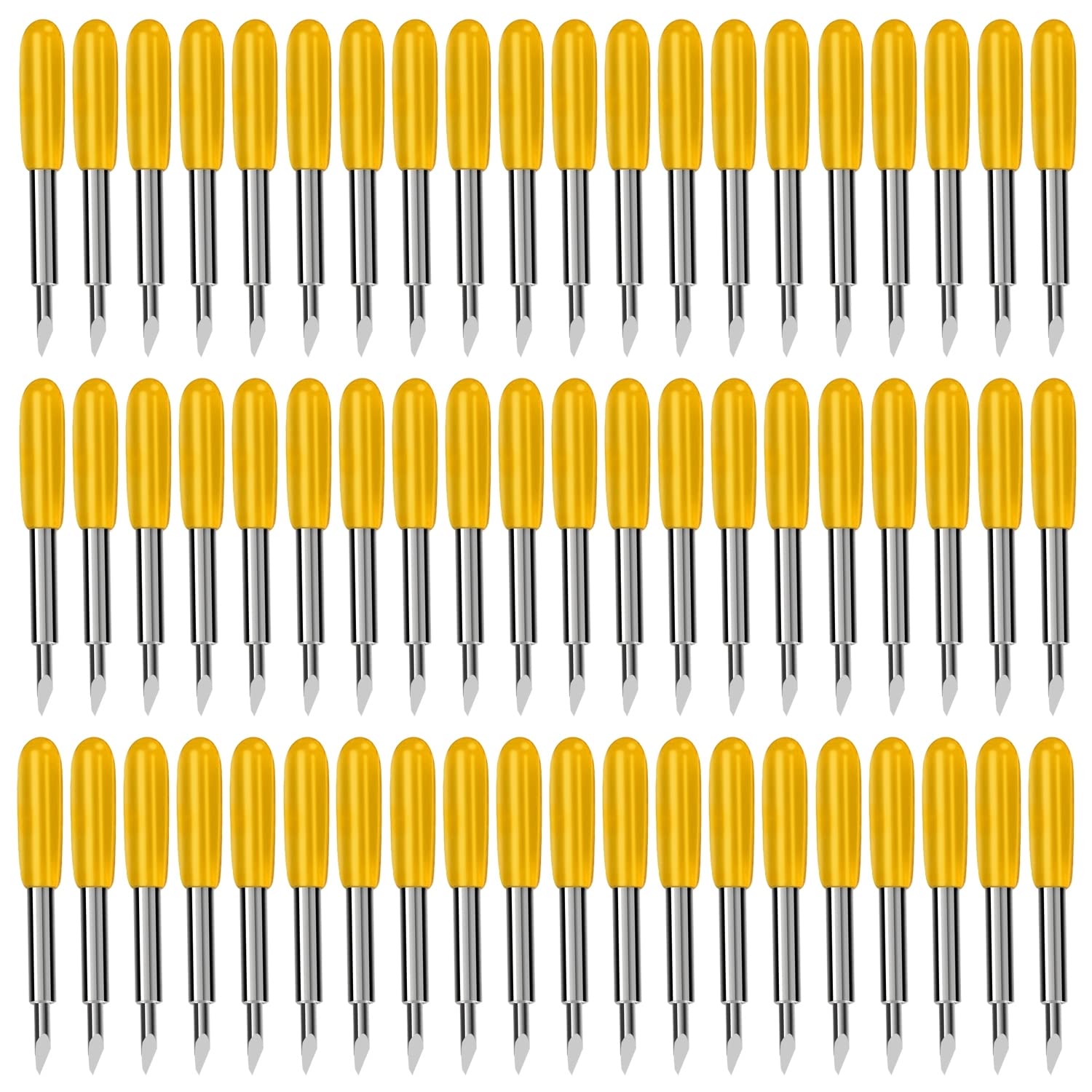 60-Pack 30 Degree Fine Point Replacement Blades for Cricut Explore Air/Air 2/Air 3/Maker/Maker 3 - Compatible Vinyl Cutting Machine Blades for DIY Crafts, Scrapbooking & Home Decor Projects