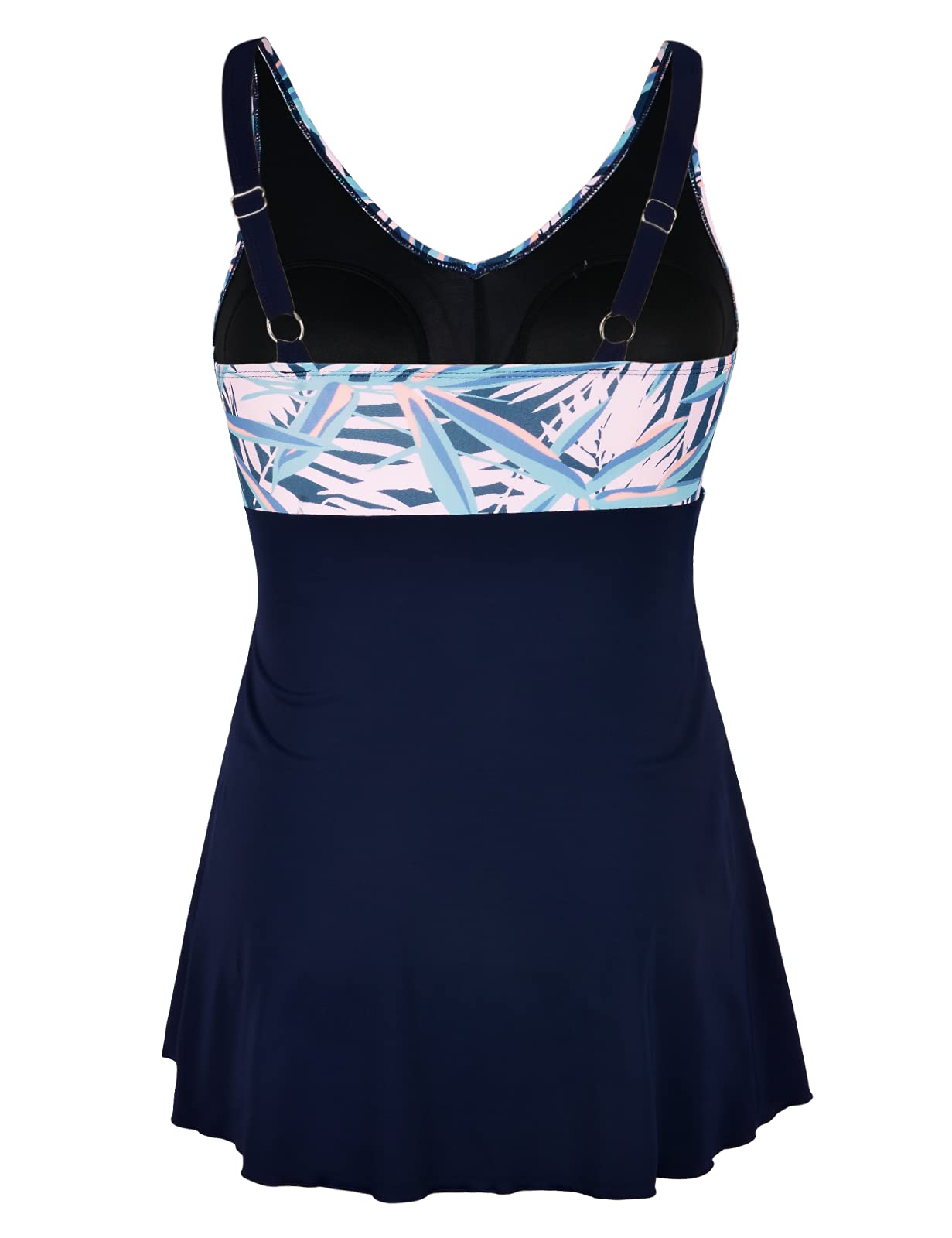 **Septangle One Piece Swim Dress for Women - Plus Size V Neck Tummy Control Swimwear | Bathing Suits for Beach, Pool & Vacation**