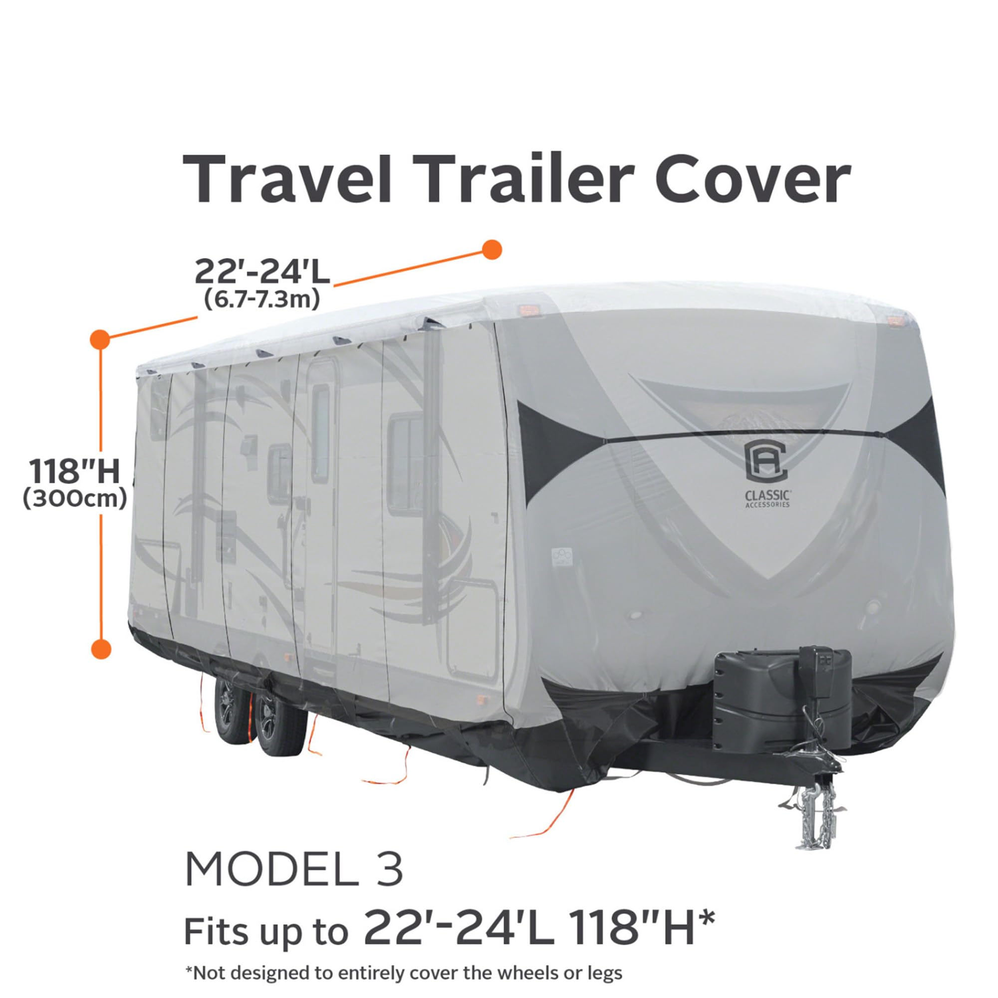 Waterproof Travel Trailer Cover 24'-27' - SkyShield™ for RV & Camping Protection