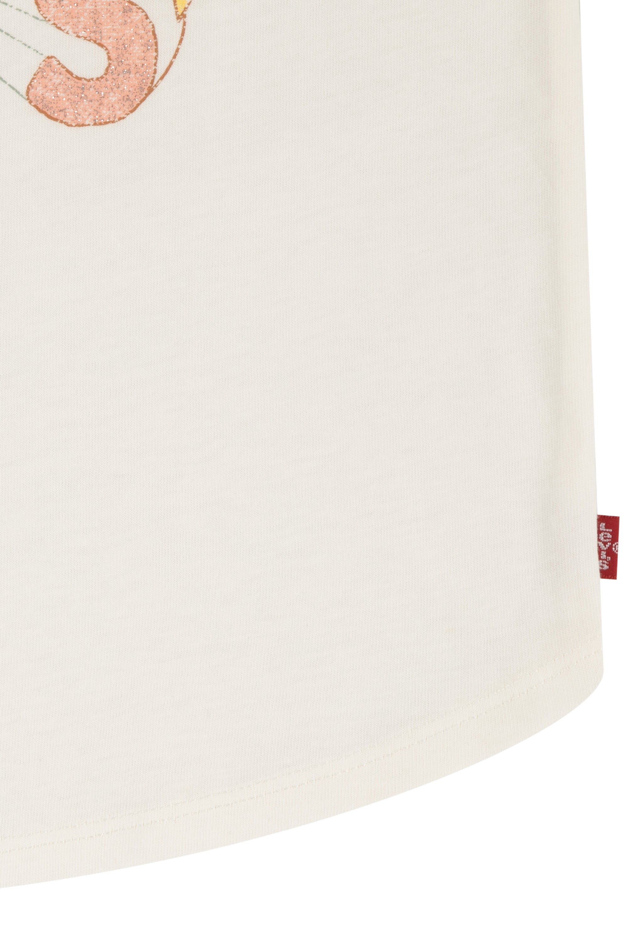 Levi's® Glitter Graphic T-Shirt with Gardenia Love Print - Women's Casual Tee for Streetwear, Parties & Everyday Fashion