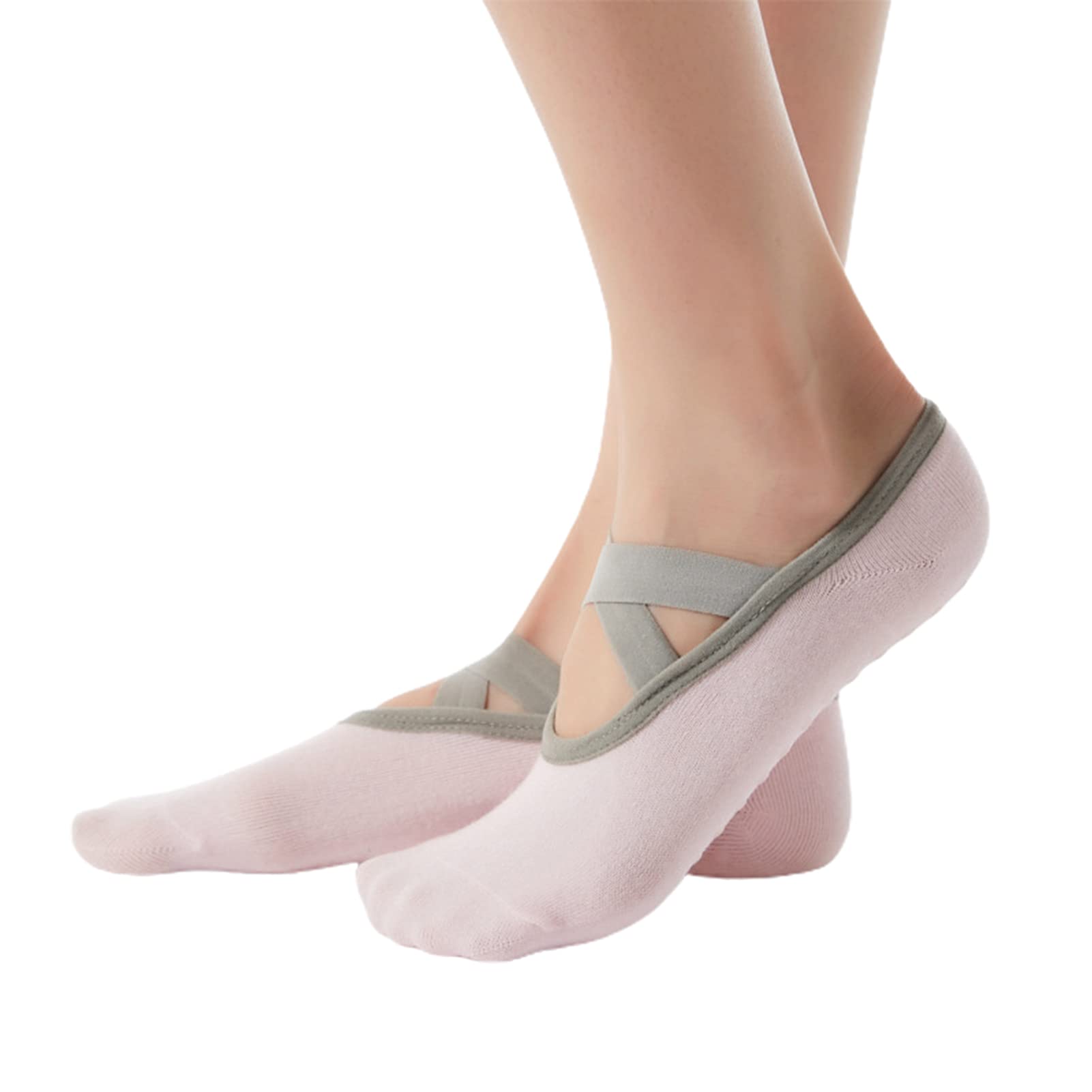 NUZYZ Non-Slip Yoga Socks for Women - Breathable & Sweat-Absorbing Pilates Barre Socks with Grippers - Perfect for Yoga, Pilates, Barre & Home Workouts (1 Pair)
