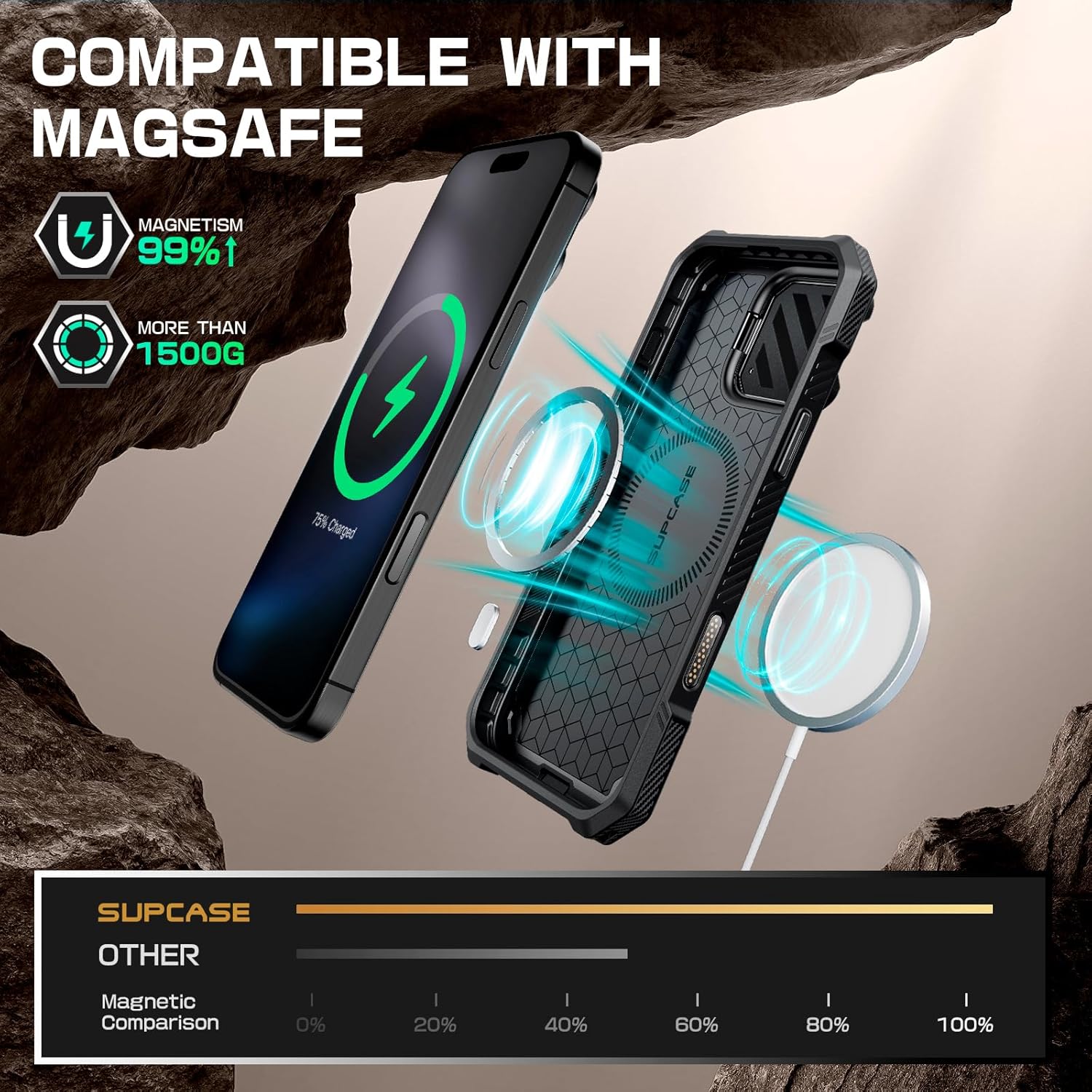 iPhone 16 Pro Max 6.9 Inch Unicorn Beetle MAG XT MagSafe Protective Case - Shockproof & Military Grade Drop Tested - Perfect for Outdoor Adventures & Daily Use (Black)