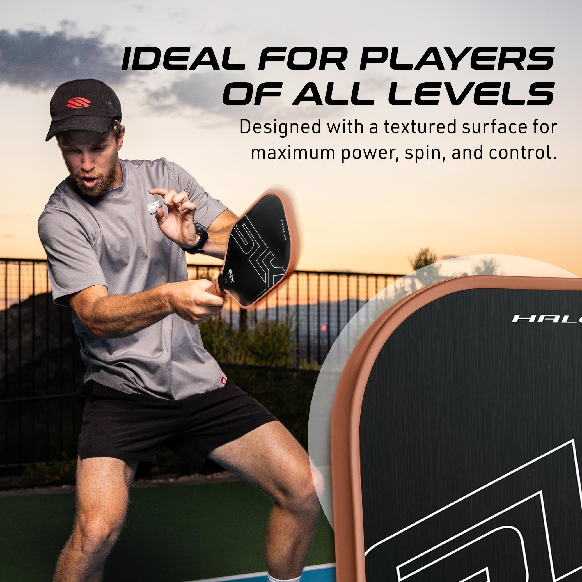 Selkirk Sport SLK Halo Raw Carbon Fiber Pickleball Paddle - Premium USA-Designed Paddle for Power & Control | Choose T700 Carbon Fiber, 18K Ultraweave or Kevlar Linkweave Models | Perfect for Competitive Play & Recreational Pickleball Games