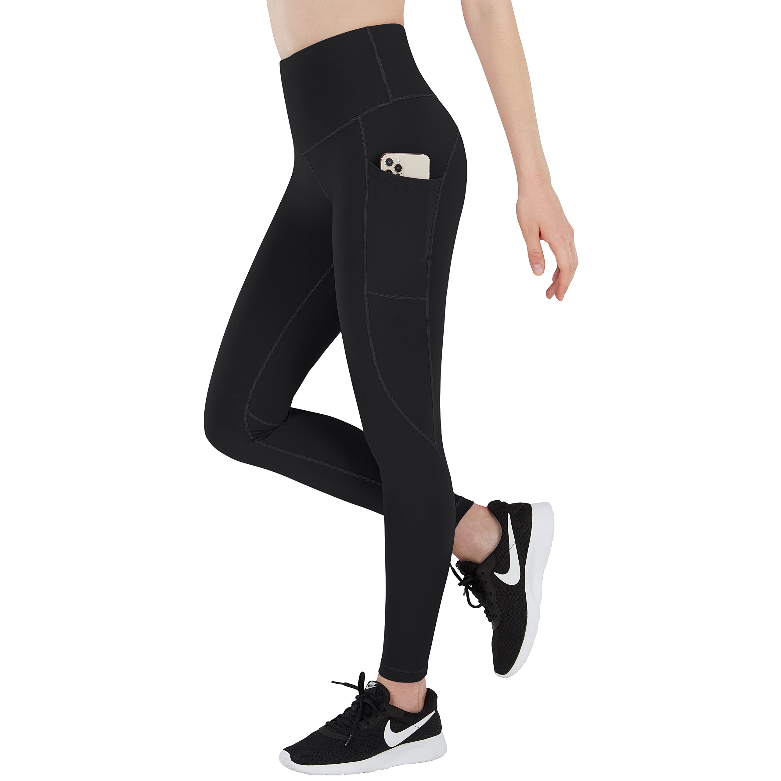 Espidoo Women's High Waisted Yoga Pants with Pockets - Tummy Control Workout Leggings, 4-Way Stretch for Running, Gym & Lounge - Comfortable Athletic Pants for Yoga, Pilates & Everyday Wear