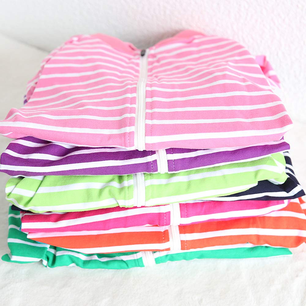 Large Dog Striped Jumpsuit - 4-Legged Cotton Pajamas with Zipper for XL Dogs (Size 9, Pink) | Warm Pet Clothes for Winter, Halloween Costume & Indoor Lounging