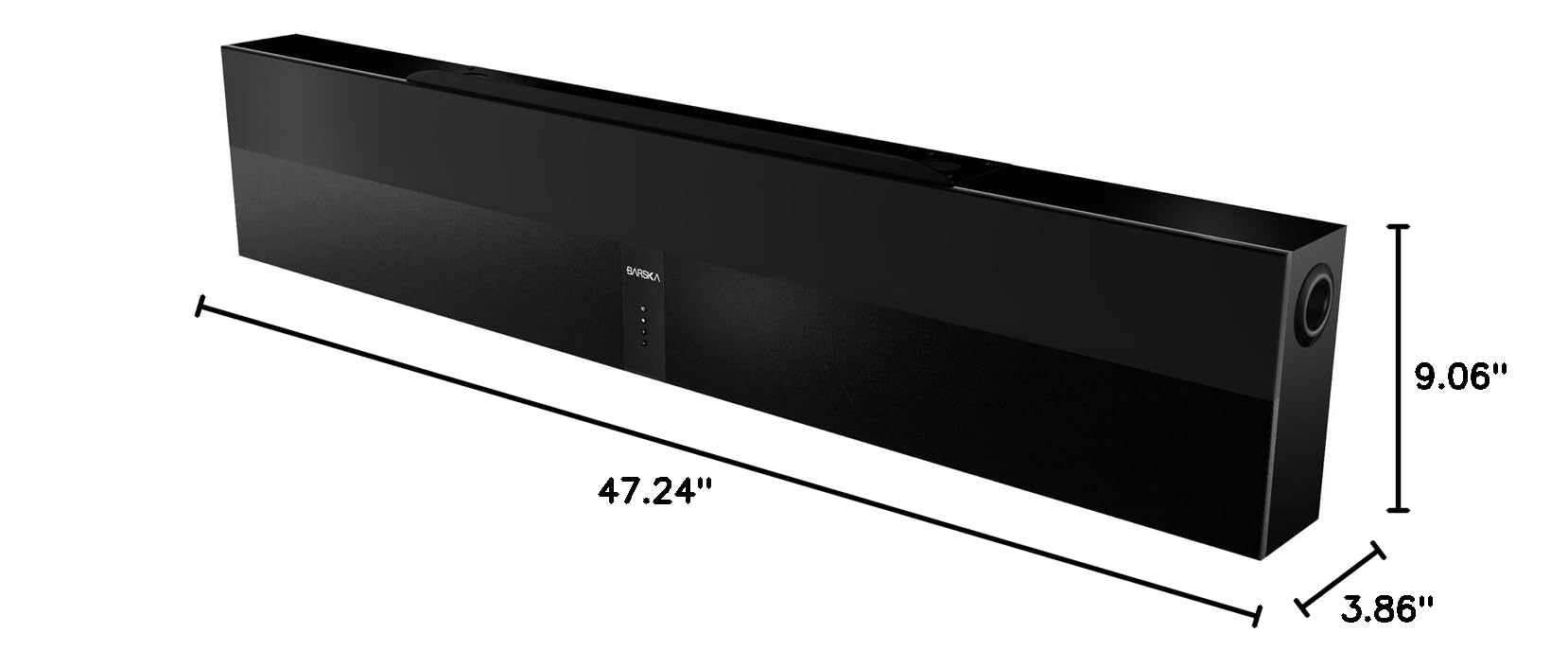 BARSKA Edge Plug-and-Play Sound Deck XT-200 | 3D Audio Technology Bluetooth Soundbar | Enhanced Design High Fidelity Sound System | Single Cable Setup for TV & Wall Power | Perfect for Home Theater & Gaming Setup