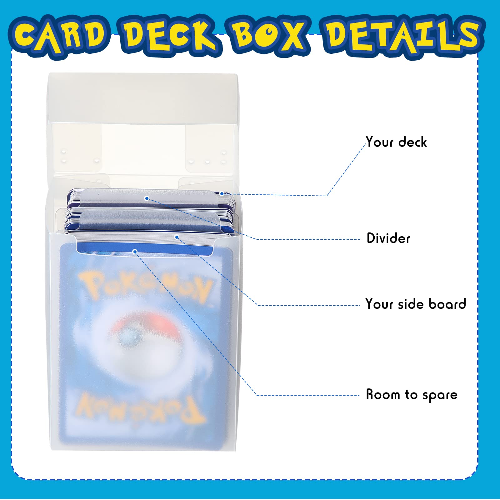 Frienda 32 Pack Deck Card Storage Boxes - Large Capacity with 64 Dividers, Holds 80+ Trading Cards - Perfect Organizer for Sports, Gaming, and Collectible Card Storage - Ideal for MTG, Pokemon, and Sports Card Collections