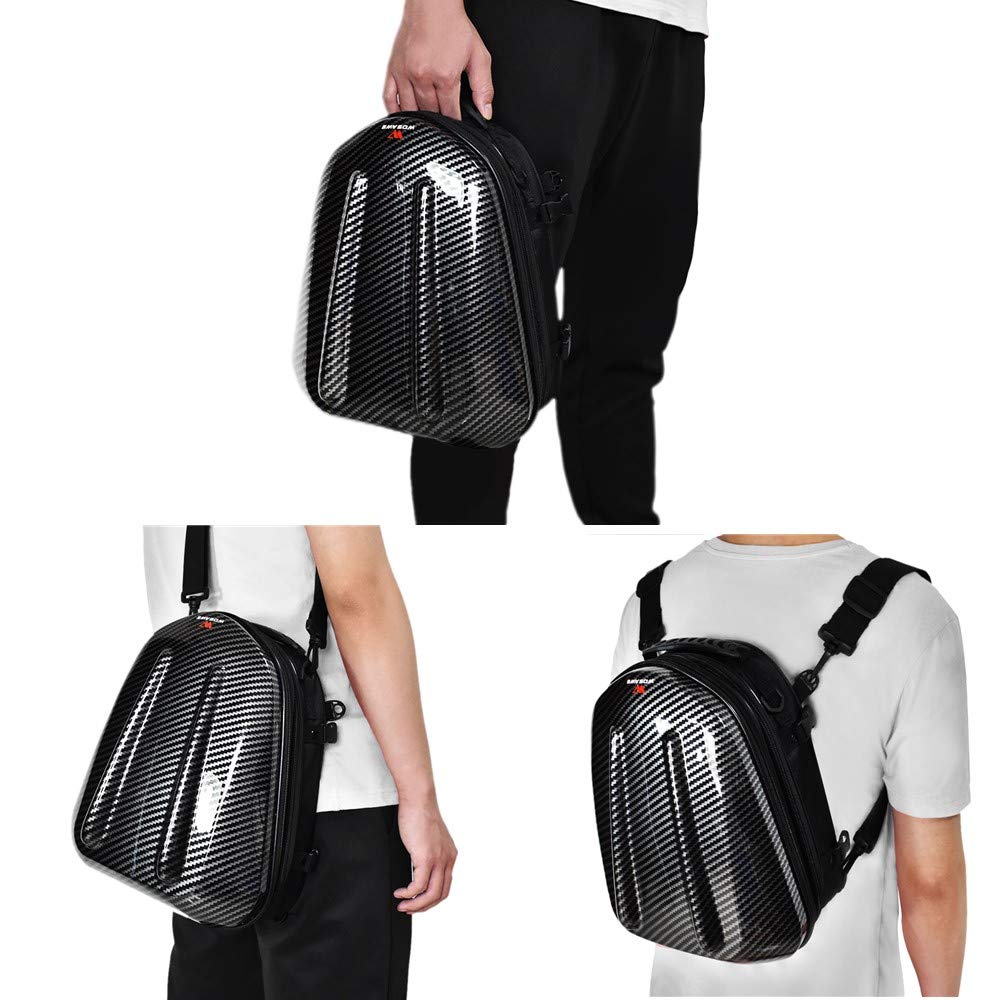 WOSAWE Waterproof Hard Shell Motorcycle Tail Bag - Durable Rear Rack Seat Luggage for Work Commutes & Adventure Riding | Perfect for Daily Use & Long Distance Travel