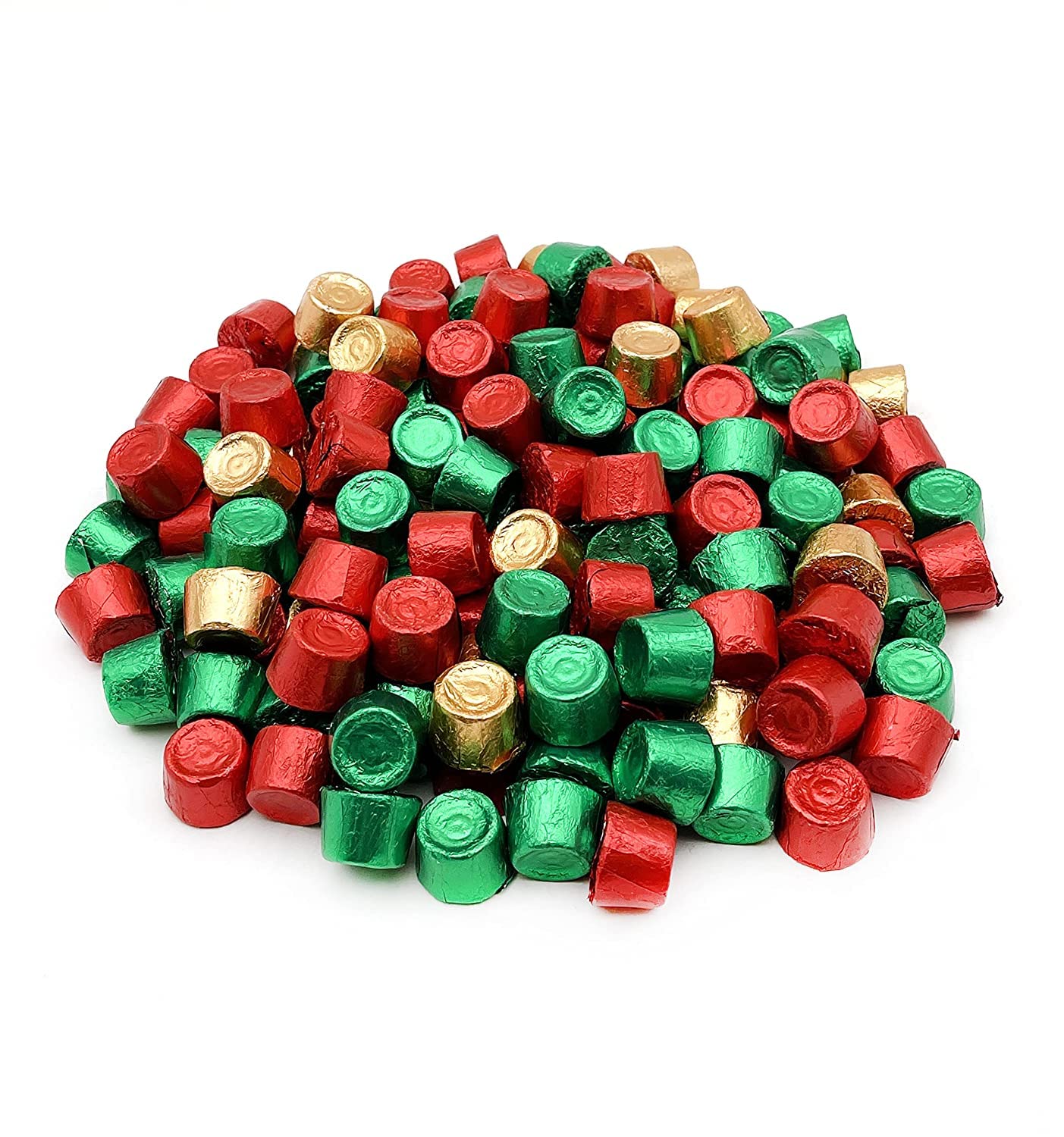 Rollo Creamy Caramels 2 lbs (150 Pieces) - Rich Milk Chocolate Candy with Red, Green & Gold Foil Wrapping - Perfect for Holiday Gifts, Party Favors & Sweet Treats