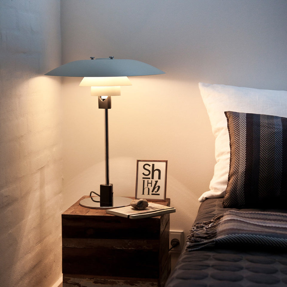 PH 4/3 Table Lamp - Modern Scandinavian Design LED Desk Light for Home Office, Bedroom & Living Room | Dimmable Reading Light with Adjustable Shade