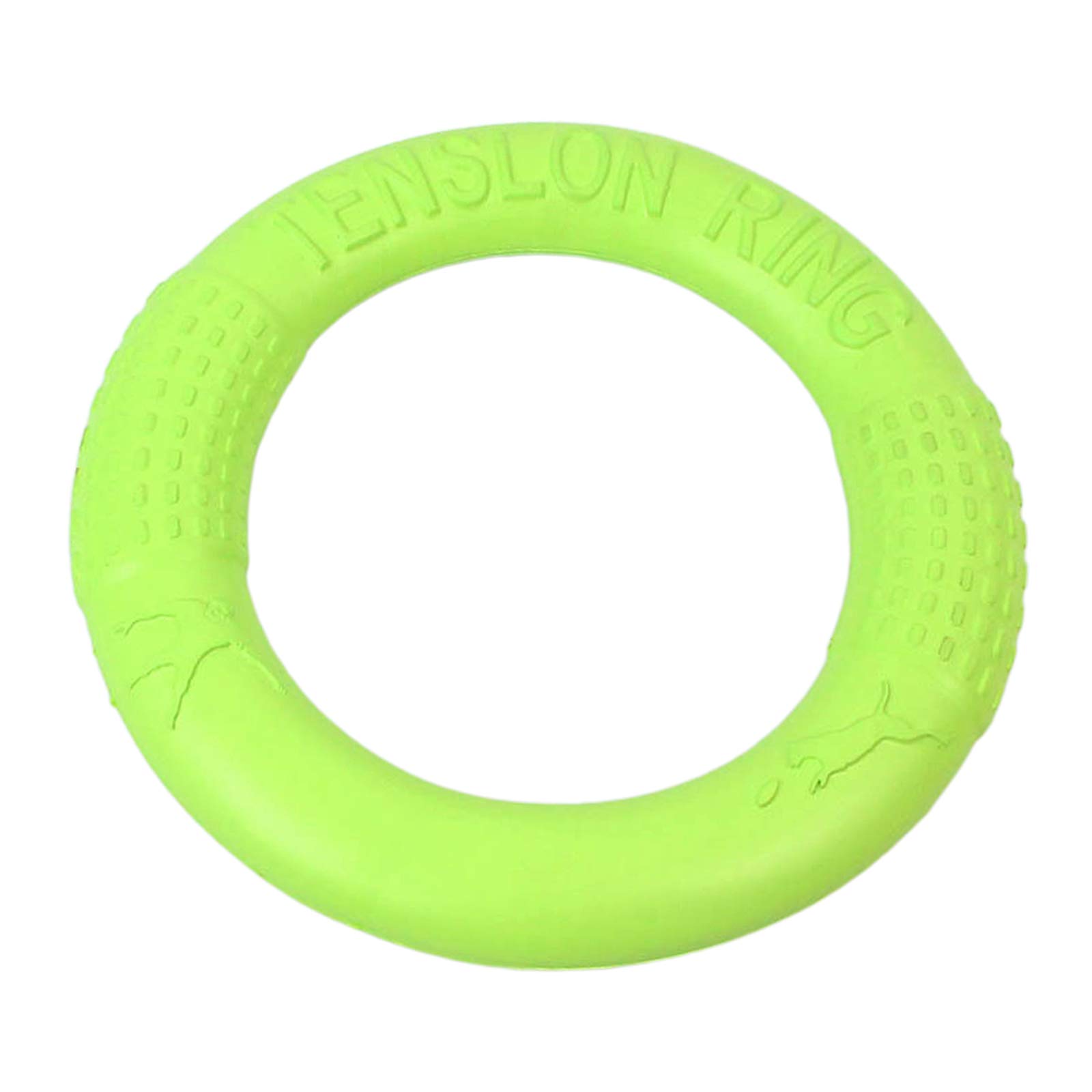Baoblaze Durable Rubber Dog Chew Toy - 17cm Green Puppy Teething Ring for Small Dogs, Teeth Cleaning Chewing Toy for Indoor & Outdoor Play
