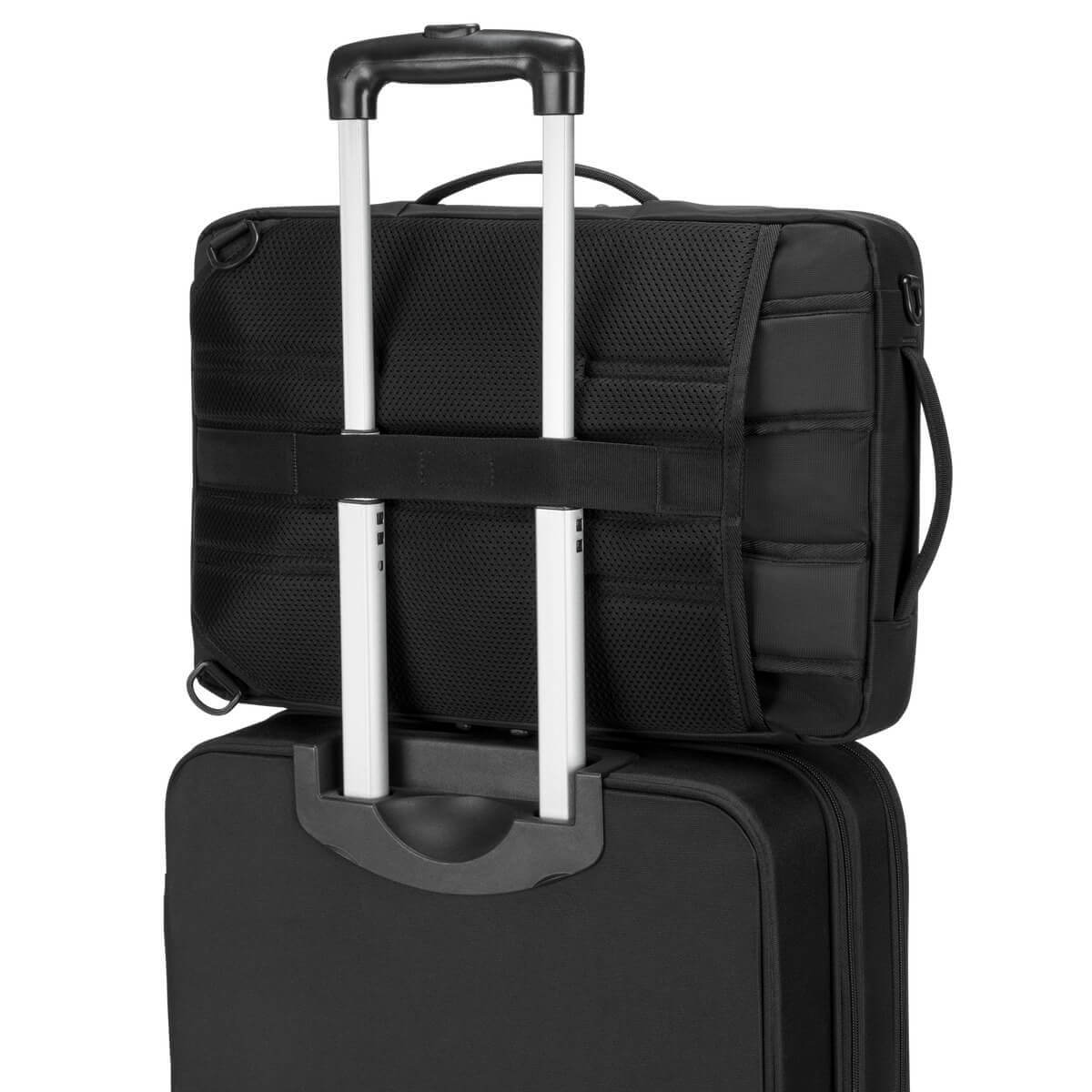 15.6 Inch Urban Convertible Backpack - Waterproof Laptop Bag with USB Charging Port for Men & Women, Perfect for Work, Travel & College (Black)