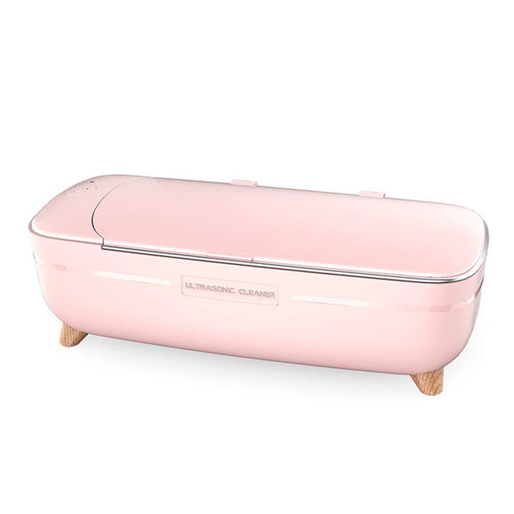 Professional Portable Ultrasonic Cleaner 400ml - Stainless Steel Jewelry & Eyeglass Cleaner for Watches, Makeup Tools - Compact Home Cleaning Device (Pink) | Perfect for Jewelry Care, Eyewear Maintenance & Beauty Tool Sanitizing