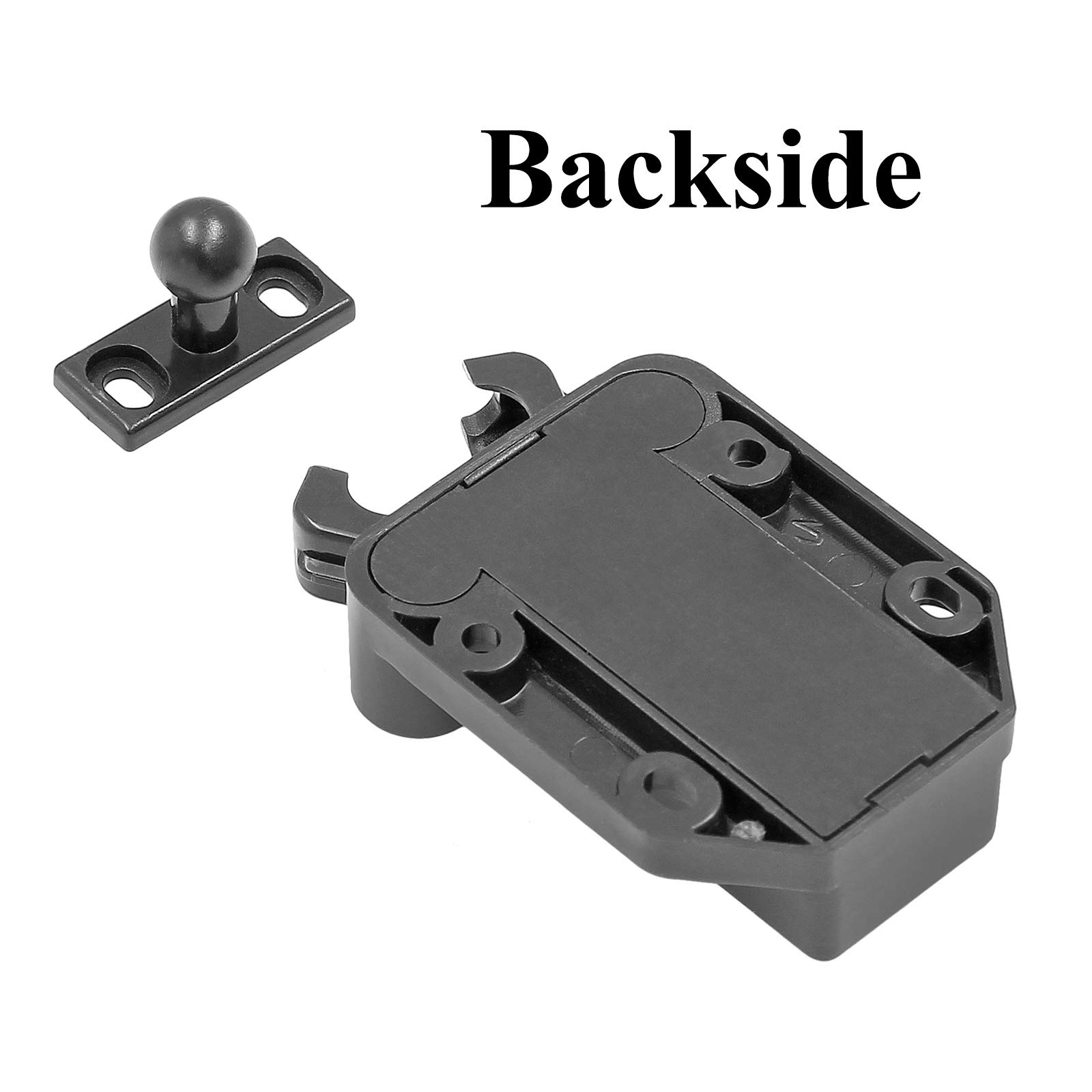 4 Pack Black Push Latch Cabinet Lock - Self-Locking Rebound Mechanism with Automatic Pop-Up Function, Prevents Door Sliding, Hidden Design for Kitchen/Bathroom/Office Storage Cabinets