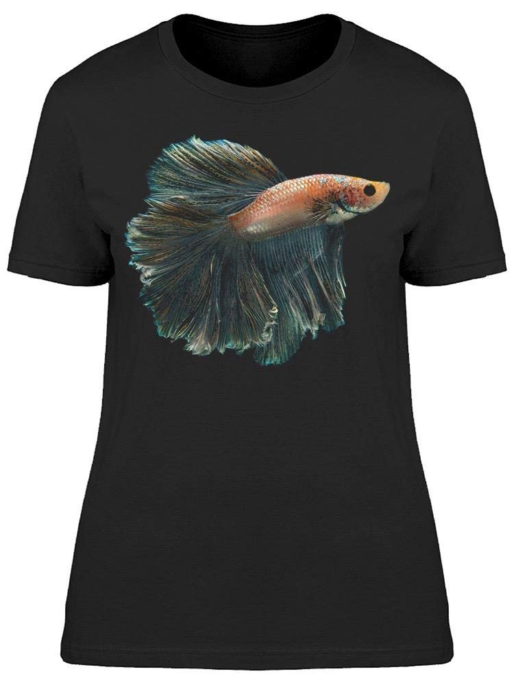 Smartprints Betta Fish Dark Tail Rose Body T-Shirt for Women - Stylish Graphic Tee for Casual Wear, Outings & Gifts