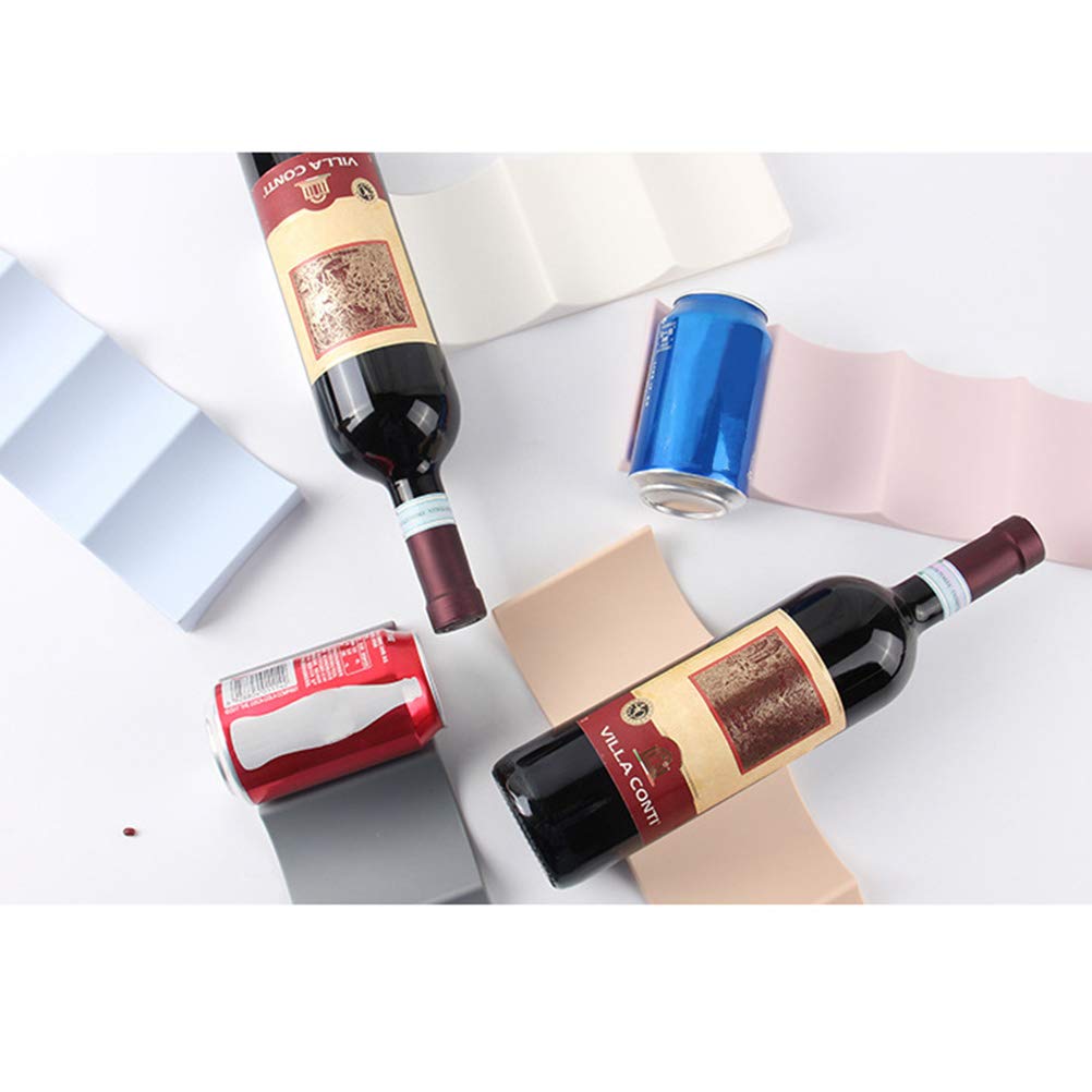 DOITOOL Stackable Silicone Water Bottle & Wine Glass Holder Mat - Non-Slip Can Rack Organizer for Tabletop, Cupboard, Bar Display (Perfect for Home, Office, Restaurant Use)