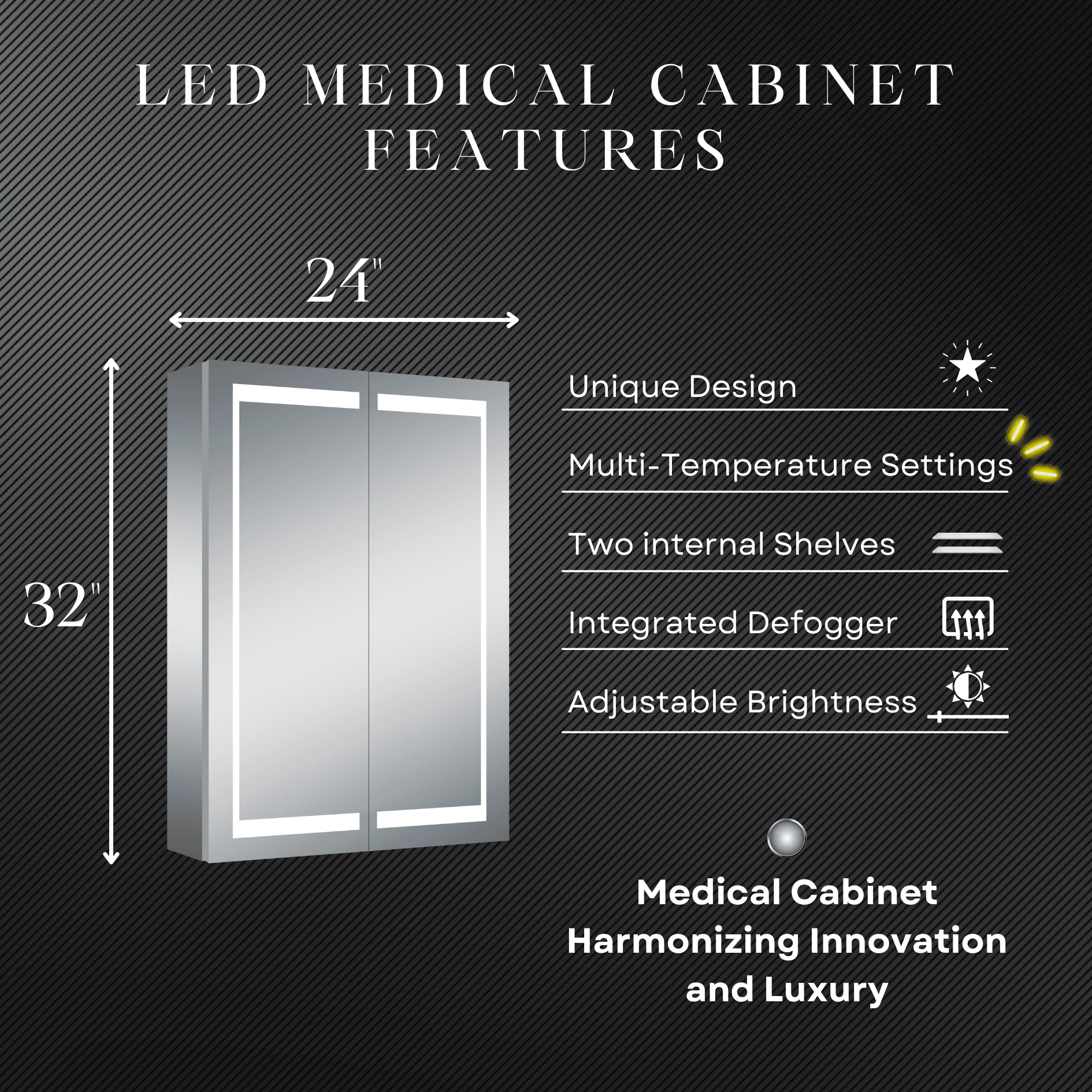 Glenn 24W X 32H LED Medicine Cabinet