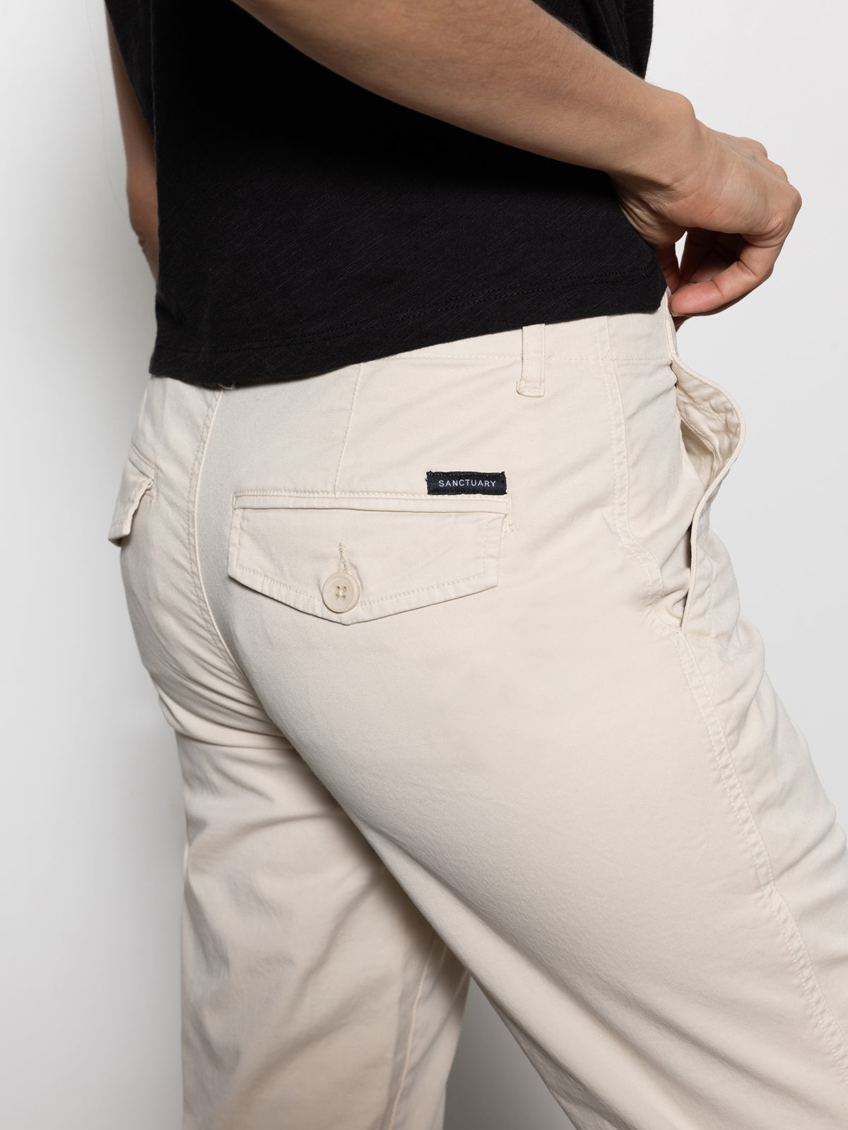 Trade Maker Standard Rise Pant Light Oat - Comfortable High Waist Casual Pants for Women | Perfect for Office, Travel & Everyday Wear