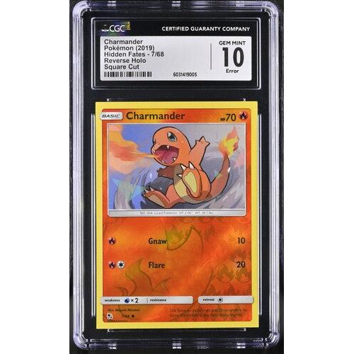 2019 Pokemon Hidden Fates Charmander Error Square Cut CGC 10 Graded Card - Rare Collectible for Pokemon TCG Fans & Gaming Enthusiasts (Perfect for Display, Investment & Competitive Play)