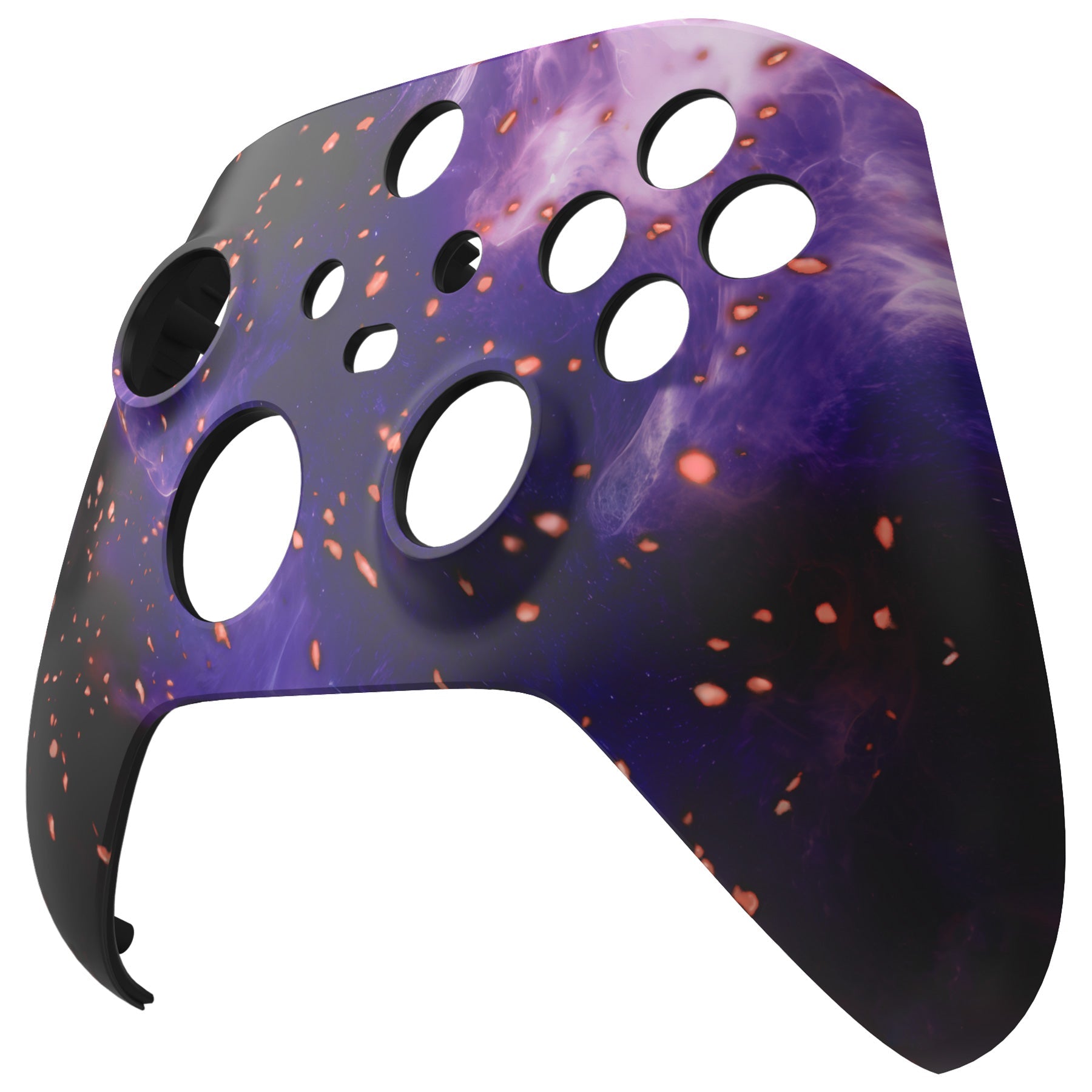 eXtremeRate Glow in Dark Cosmic Camo Replacement Front Housing Shell for Xbox Series X & S Controller - Upgrade Your Gaming Setup with Custom LED Lighting for Night Play