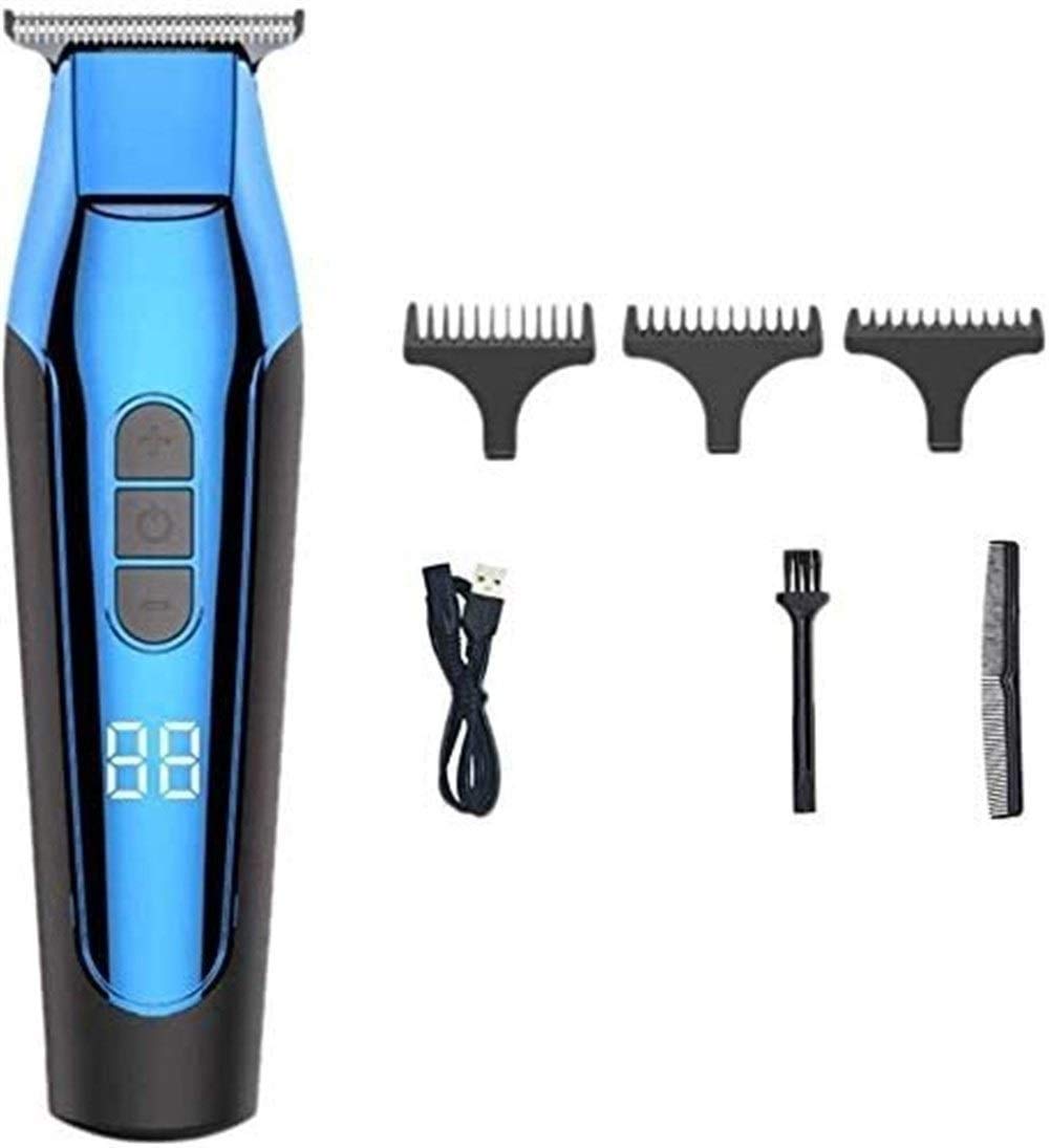 Professional Cordless USB Rechargeable Stainless Steel Hair Clipper - Electric Hair Trimmer for Men & Women with Oil Head Carving Technology - Perfect for Home Haircuts, Barber Styling & DIY Grooming