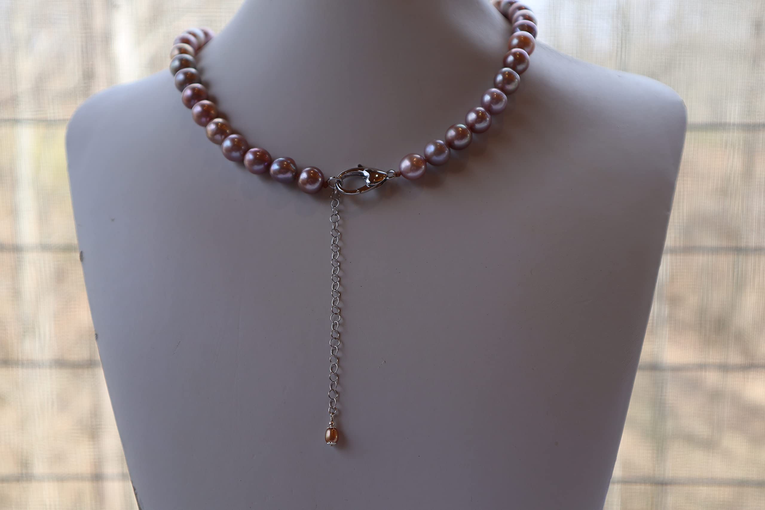 925 Sterling Silver Edison Pearl Necklace - High Luster Alluregem E2922 | Elegant Jewelry Gift for Women, Bridal Party, Anniversary & Special Occasions