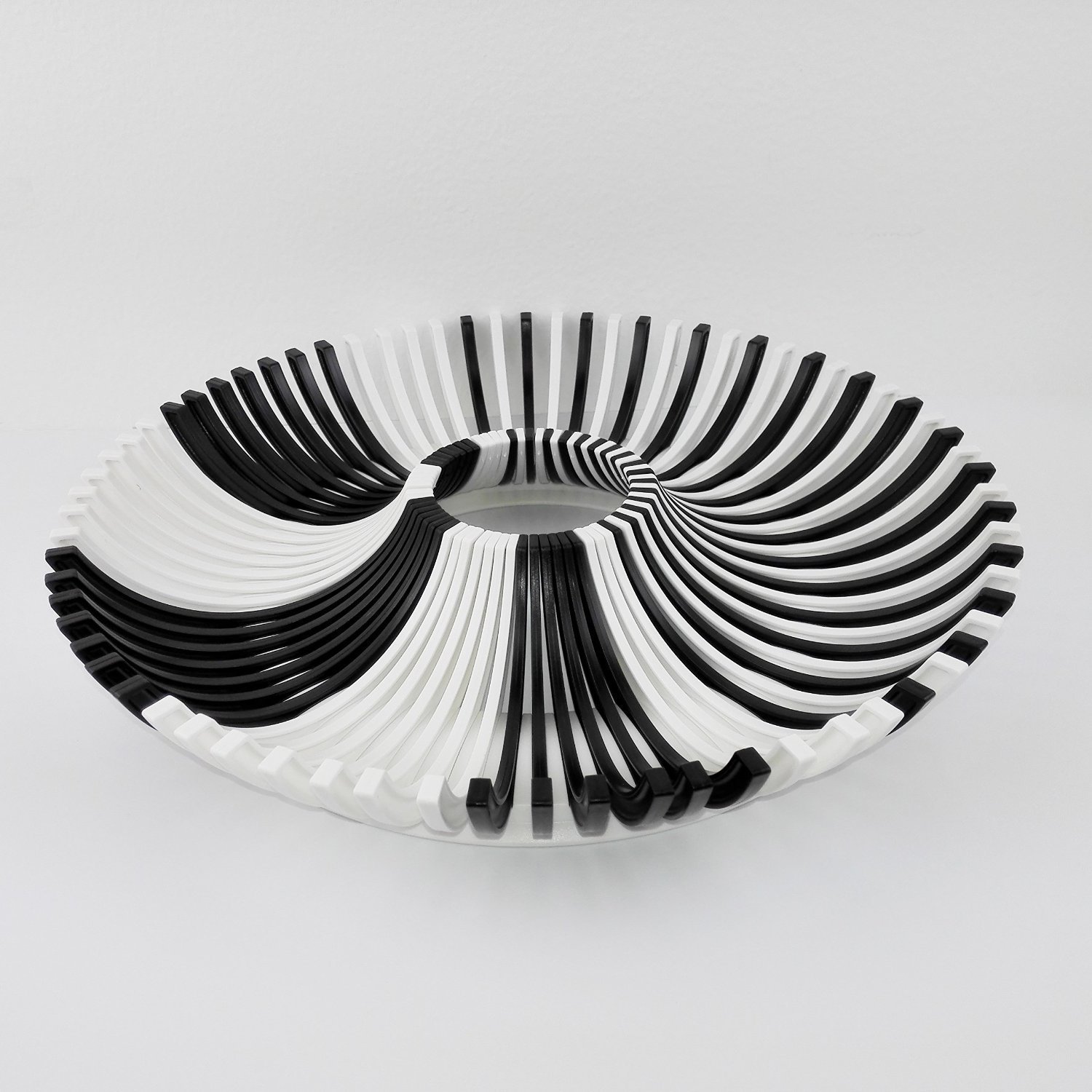 DIY Fruit Plate - Durable ABS Plastic Fruit Bowl for Beautiful Fruit Arrangements - White & Black Serving Trays for Parties, Weddings & Baby Showers - Perfect for Entertaining, Holiday Gatherings & Home Decor