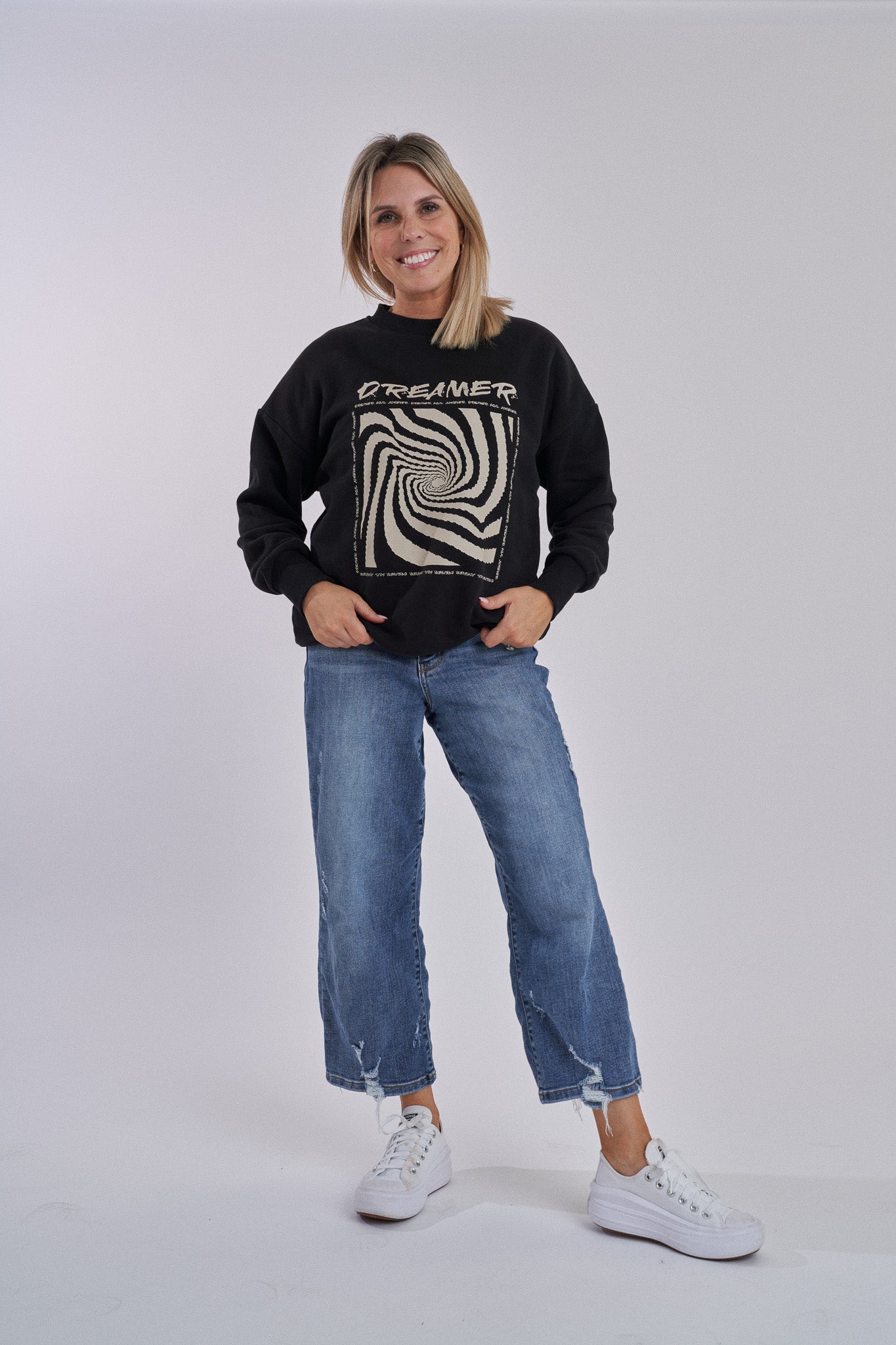 Adult Goal Achiever Crewneck Sweatshirt - Black | Motivational Casual Wear for Workouts, Gym & Everyday Inspiration